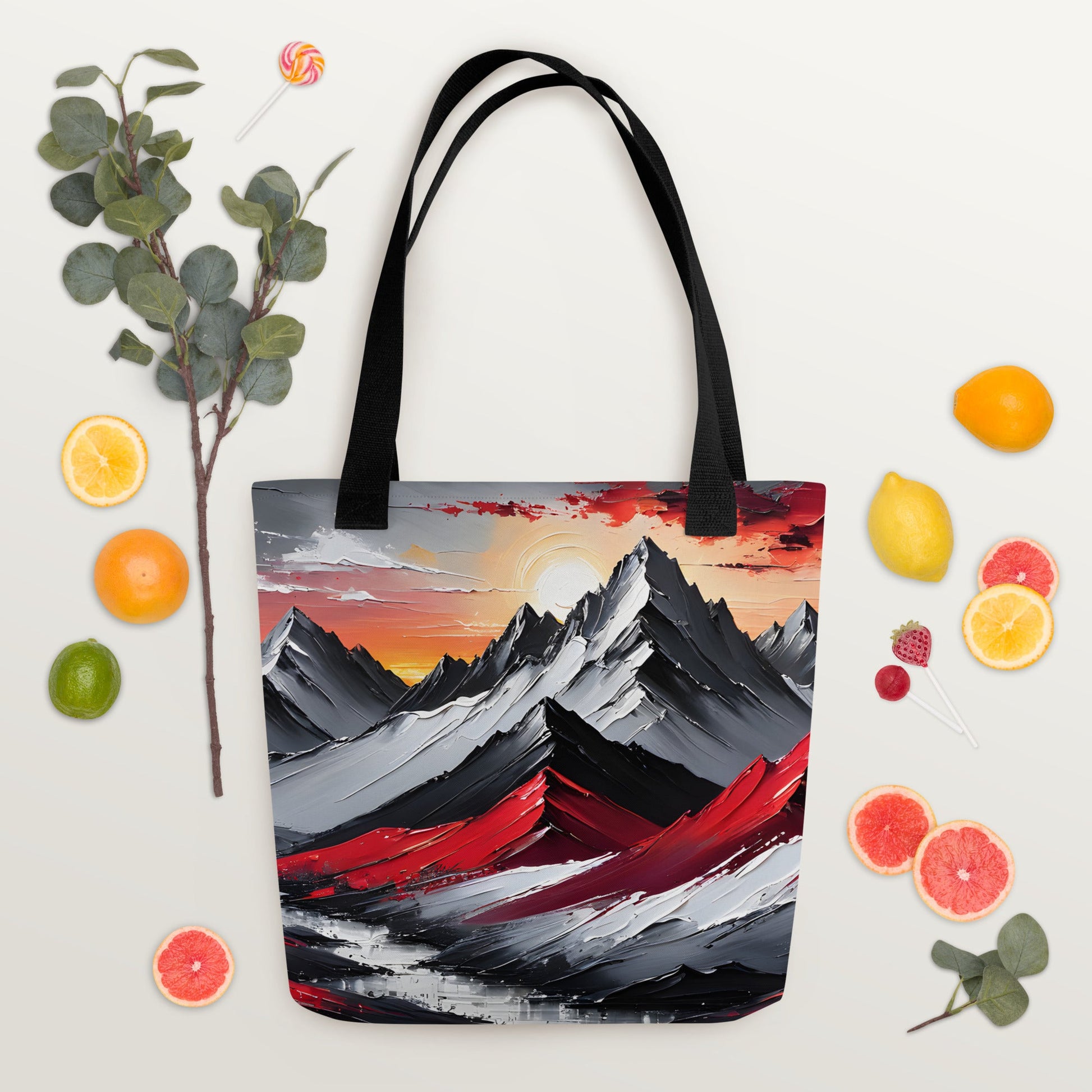 Acrylic Art Mountains Tote Bag - Tote Bags - Discovery Co.