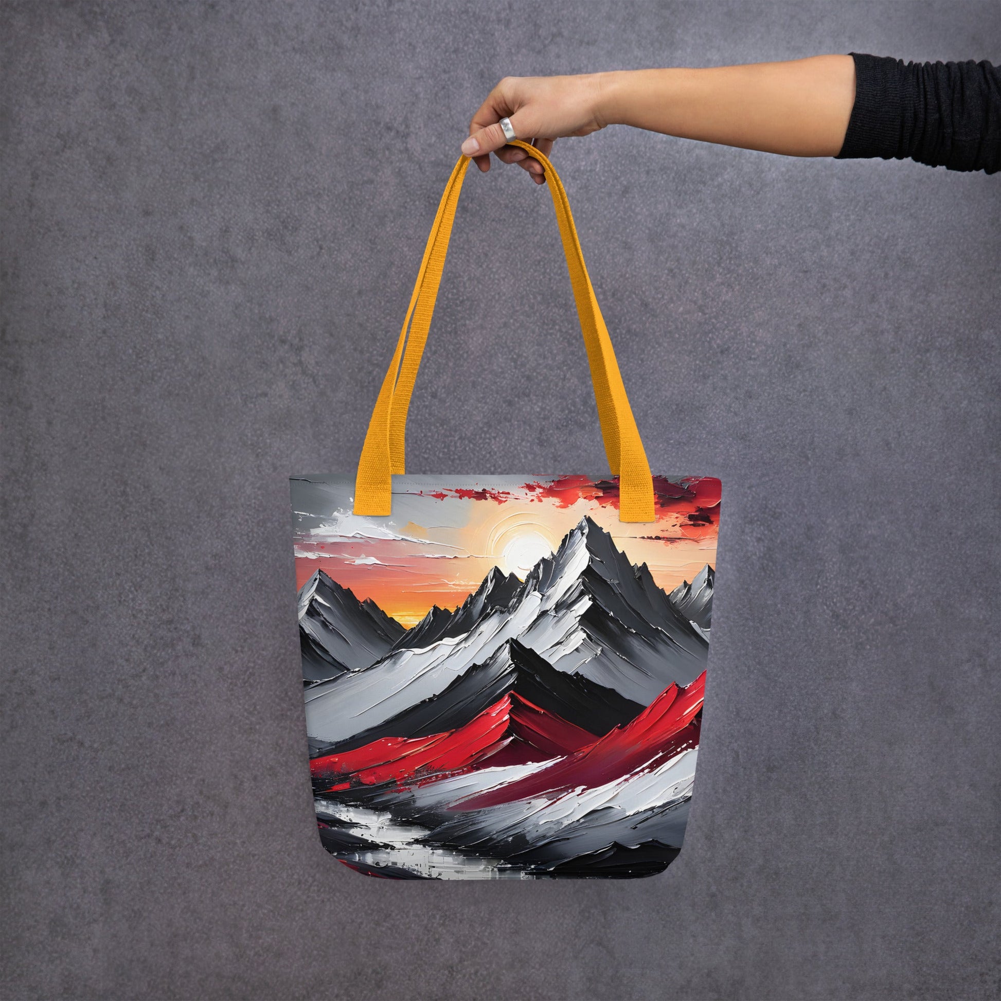 Acrylic Art Mountains Tote Bag - Tote Bags - Discovery Co.