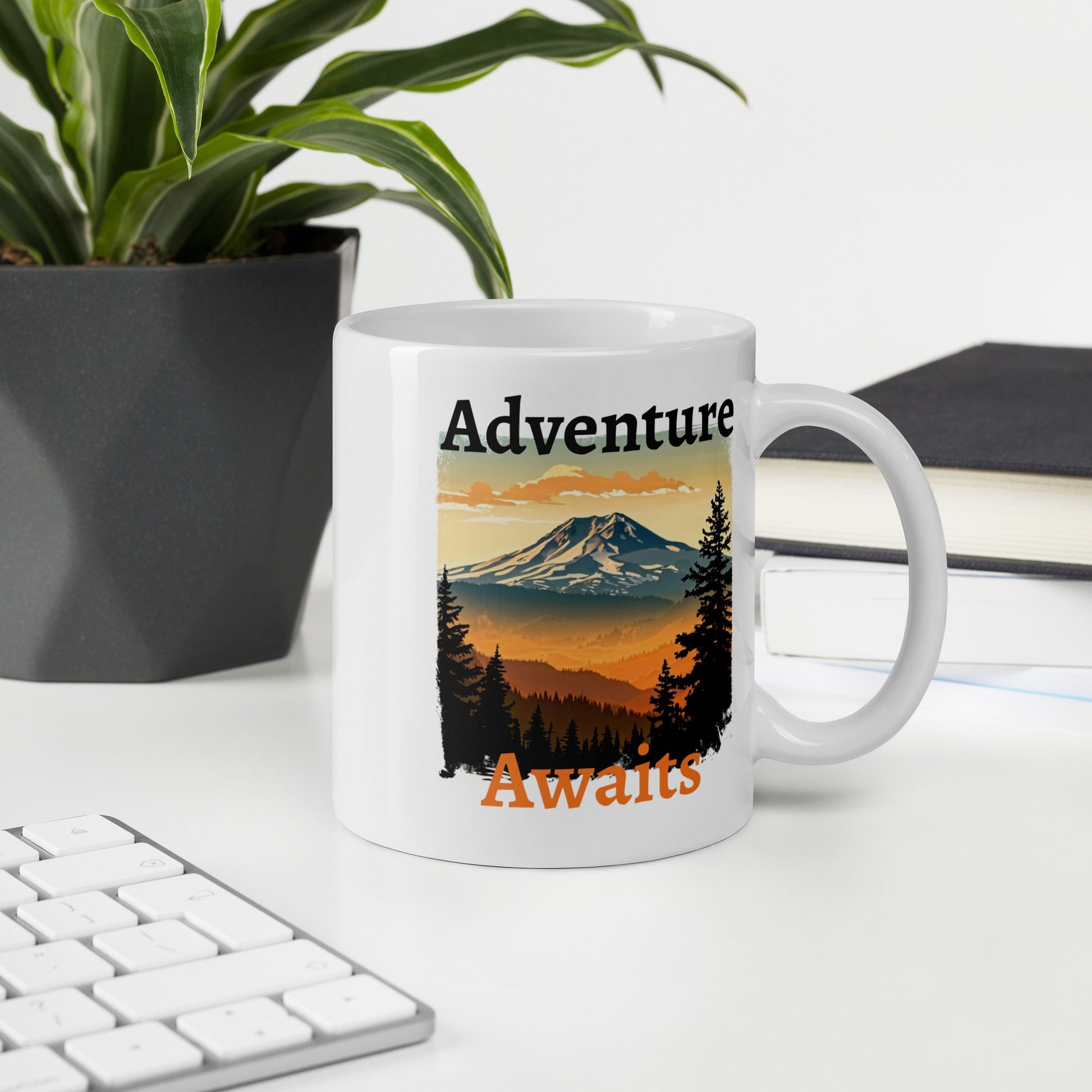 Adventure Awaits White Glossy Mug (11 oz, 15 oz, 20 oz) - Mugs - Discovery Co.