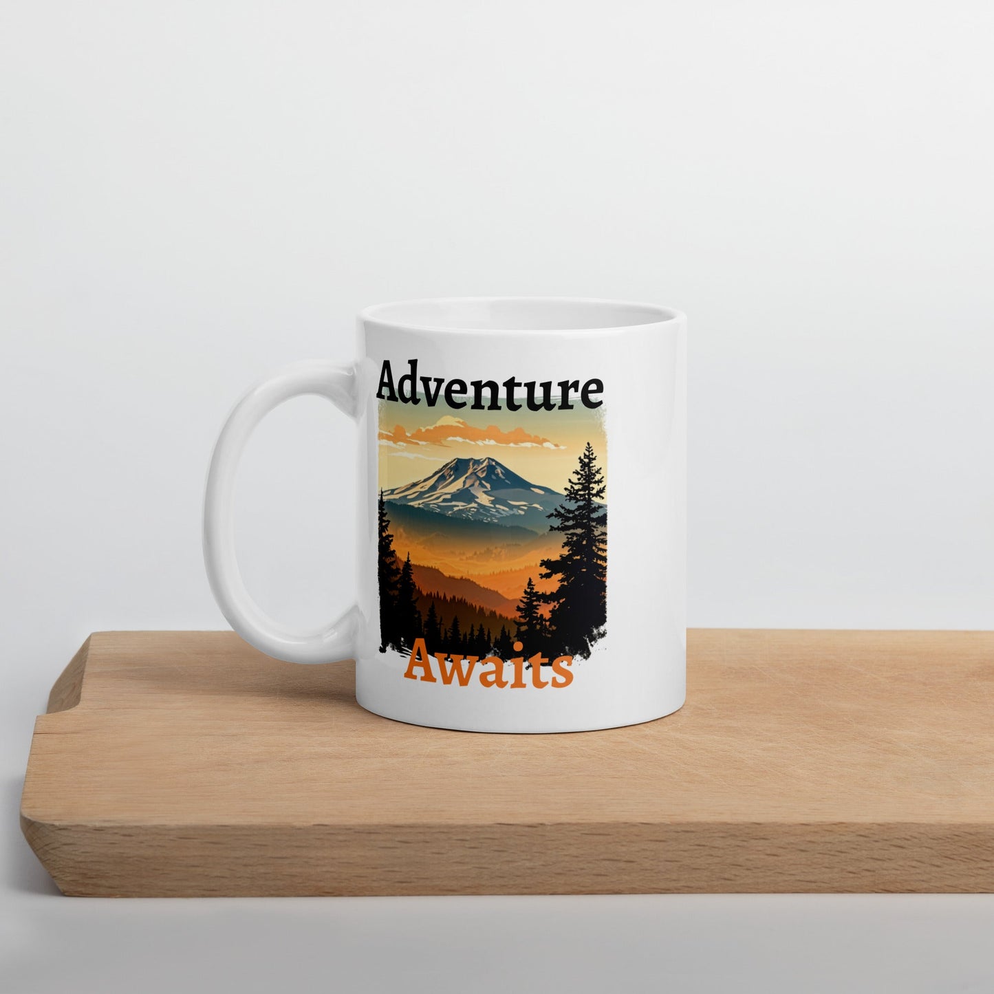 Adventure Awaits White Glossy Mug (11 oz, 15 oz, 20 oz) - Mugs - Discovery Co.