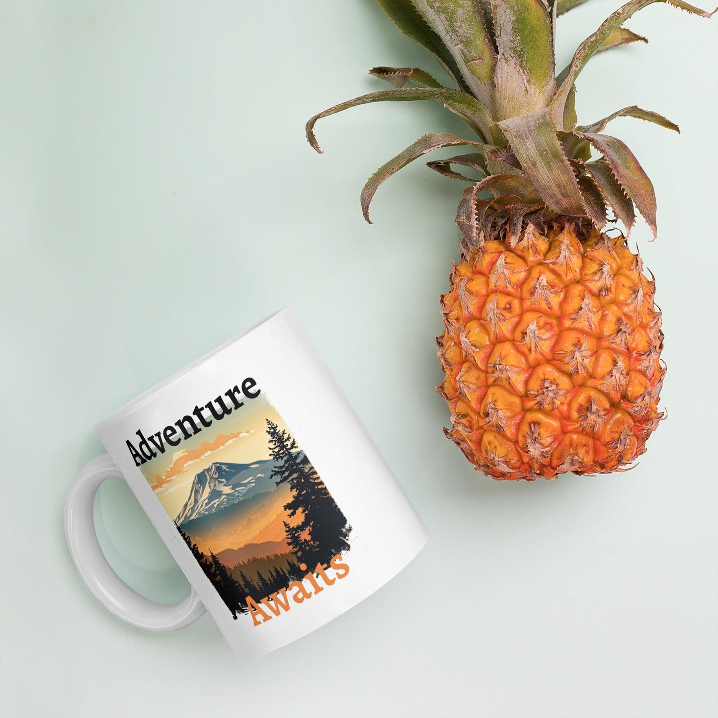 Adventure Awaits White Glossy Mug (11 oz, 15 oz, 20 oz) - Mugs - Discovery Co.