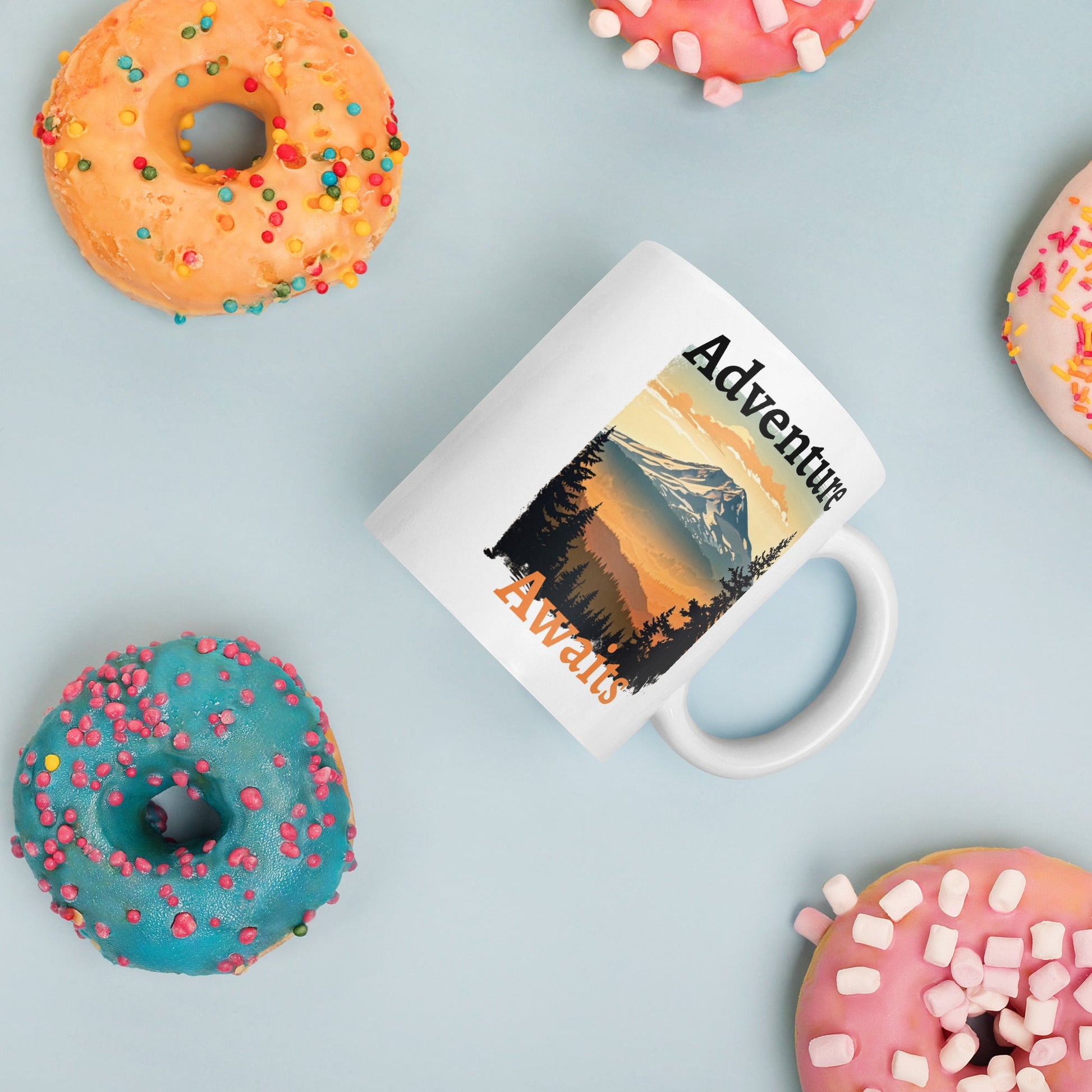 Adventure Awaits White Glossy Mug (11 oz, 15 oz, 20 oz) - Mugs - Discovery Co.