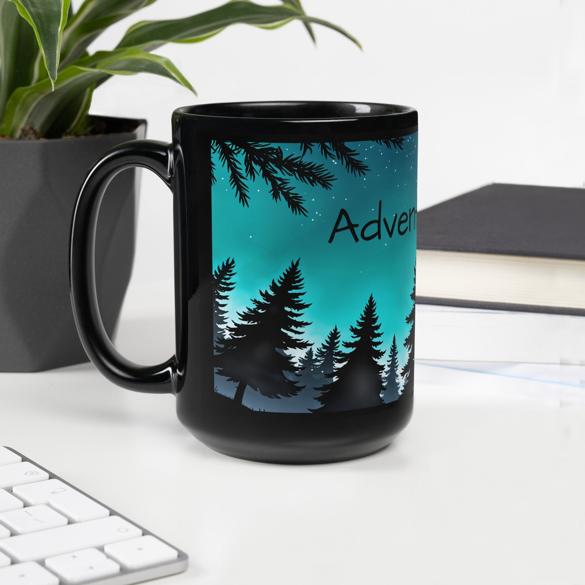 Adventure More Black Glossy Mug (11 oz, 15 oz) - Mugs - Discovery Co.