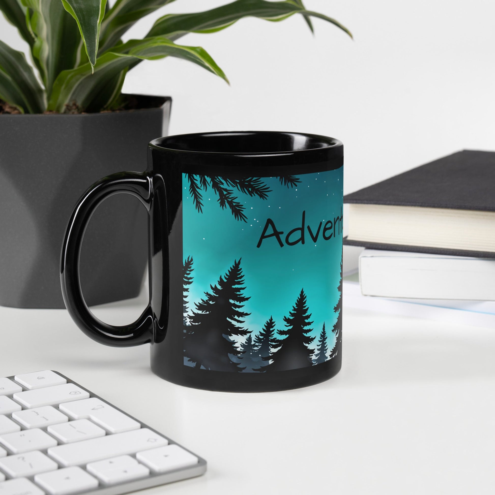 Adventure More Black Glossy Mug (11 oz, 15 oz) - Mugs - Discovery Co.