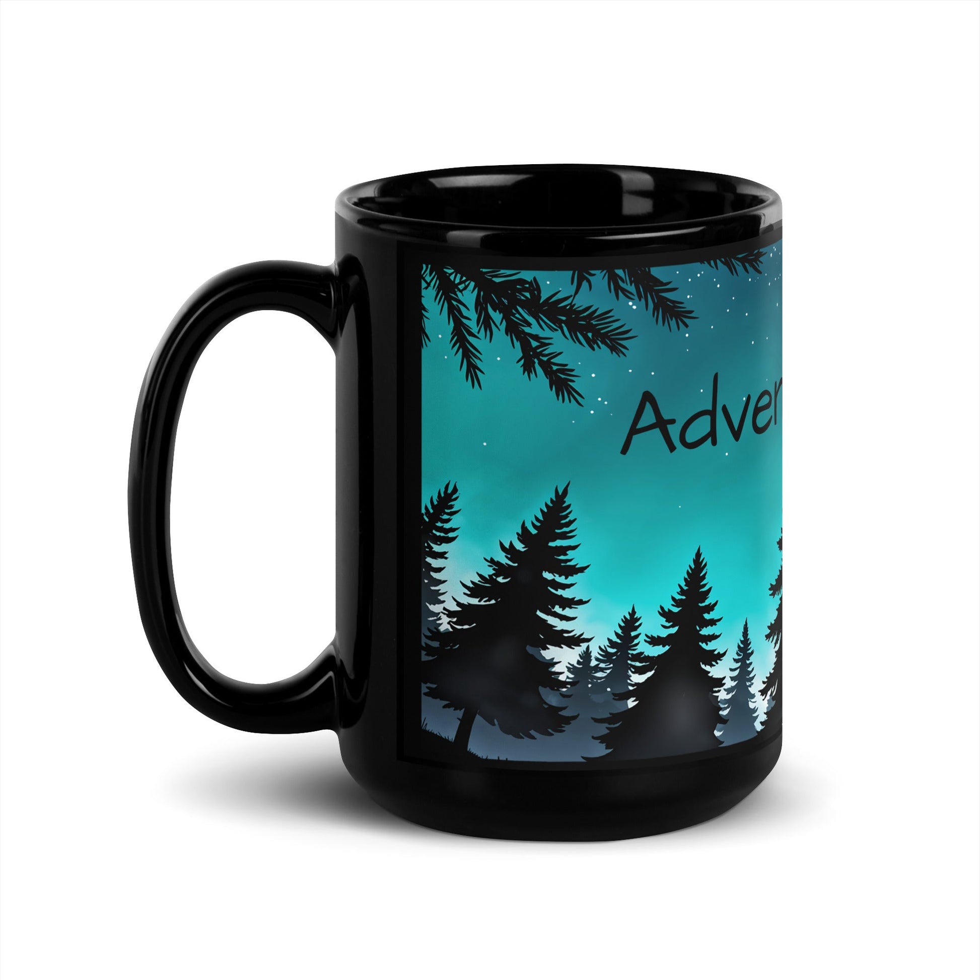 Adventure More Black Glossy Mug (11 oz, 15 oz) - Mugs - Discovery Co.