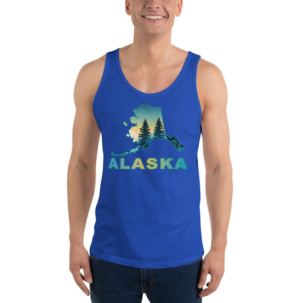 Alaska Sunset Forest II Men's Tank Top - Men's Shirts - Discovery Co.