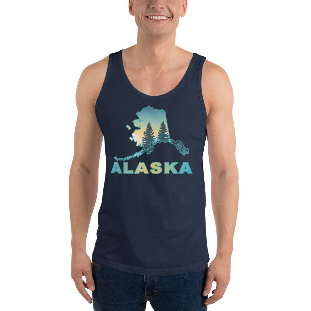 Alaska Sunset Forest II Men's Tank Top - Men's Shirts - Discovery Co.