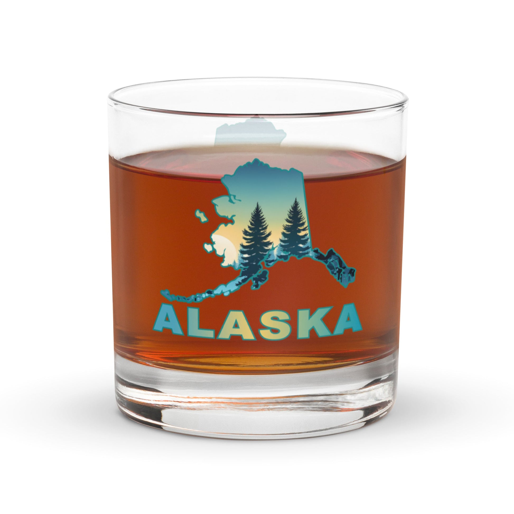 Alaska Sunset Forest II Rocks Glass - Rocks Glass - Discovery Co.