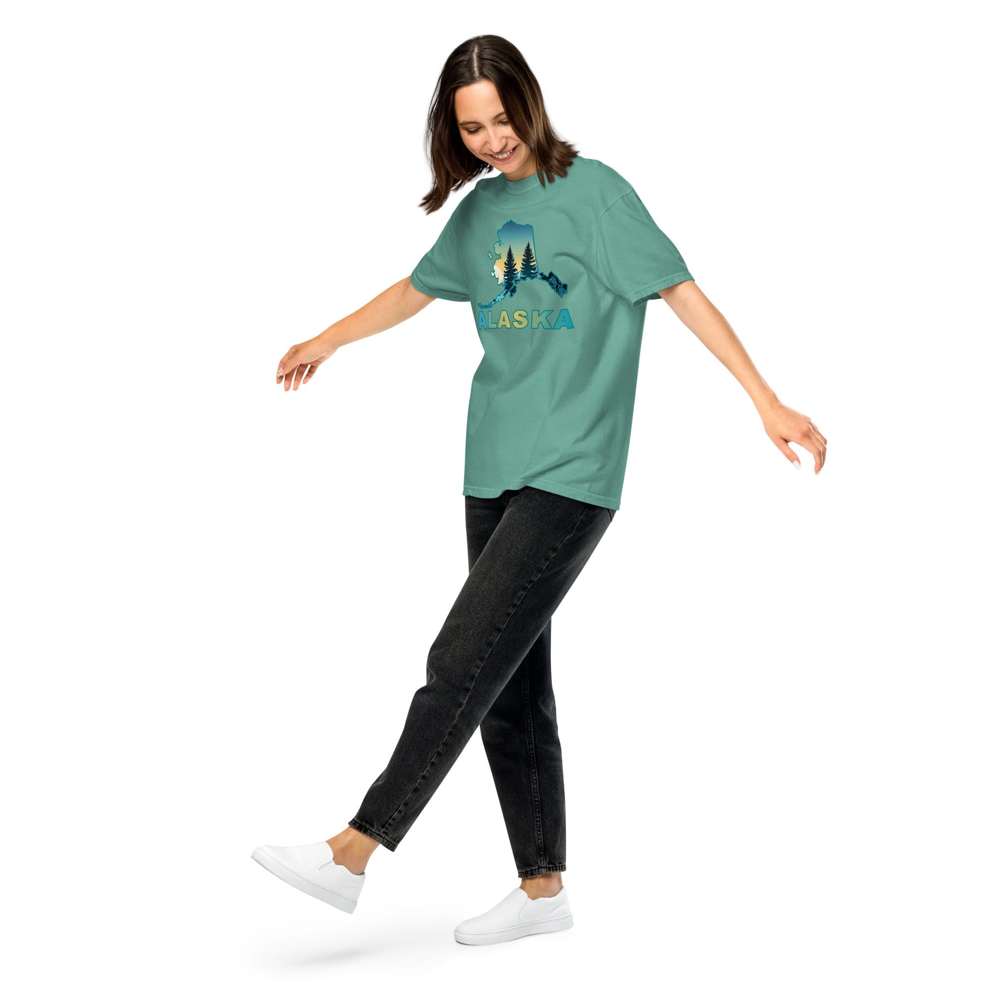 Alaska Sunset Forest II Women's (Unisex) Premium Tee - Women's Shirts - Discovery Co.