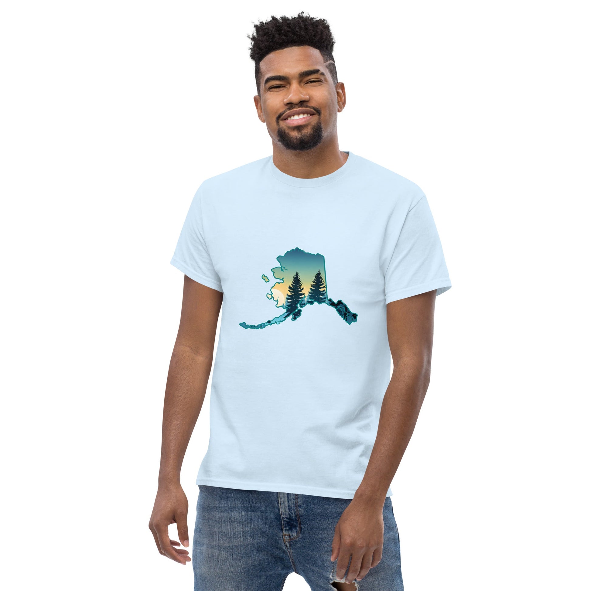 Alaska Sunset Forest Men's Classic Tee - Men's Shirts - Discovery Co.