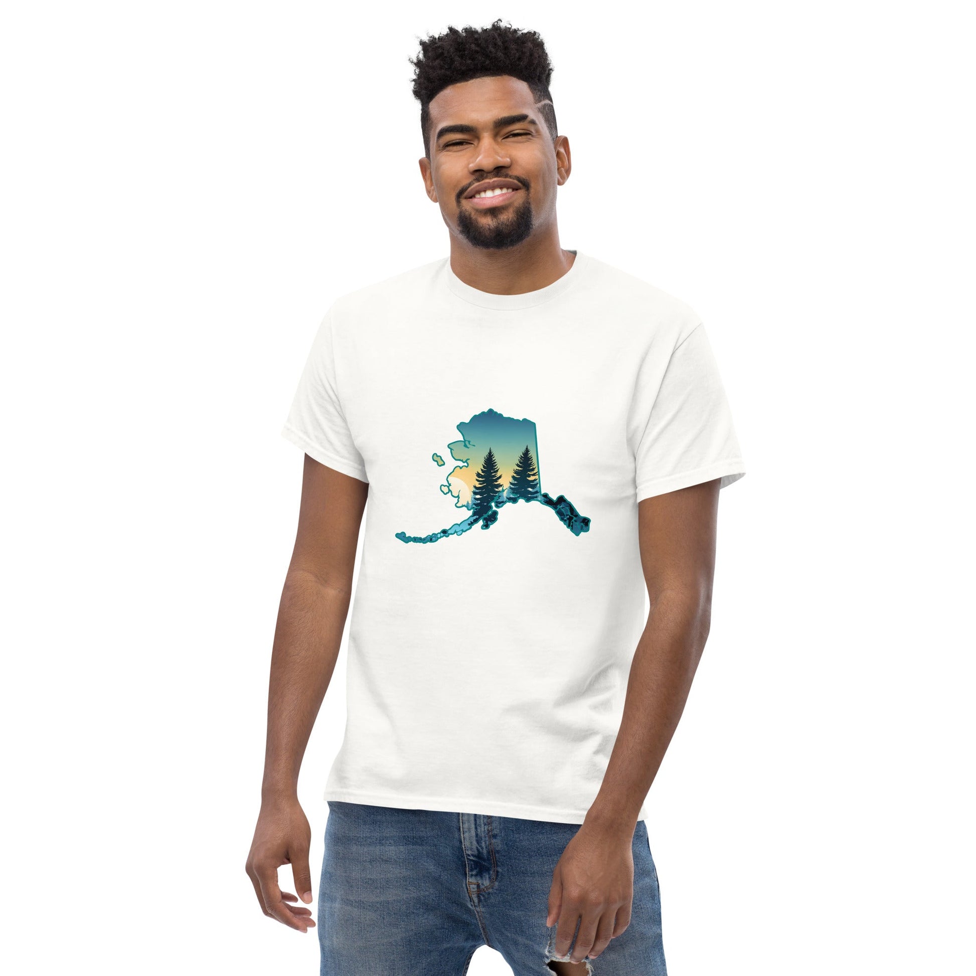 Alaska Sunset Forest Men's Classic Tee - Men's Shirts - Discovery Co.