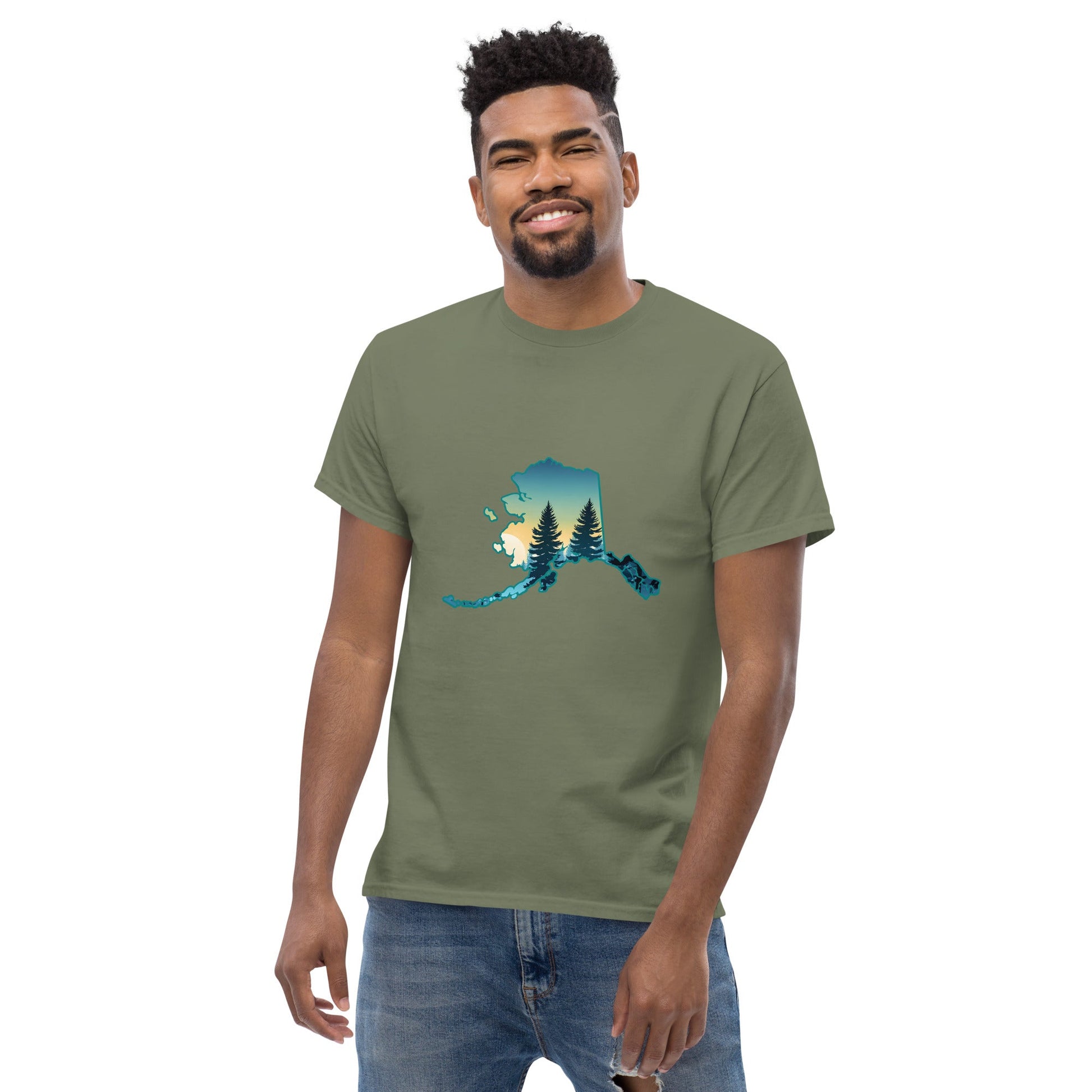 Alaska Sunset Forest Men's Classic Tee - Men's Shirts - Discovery Co.