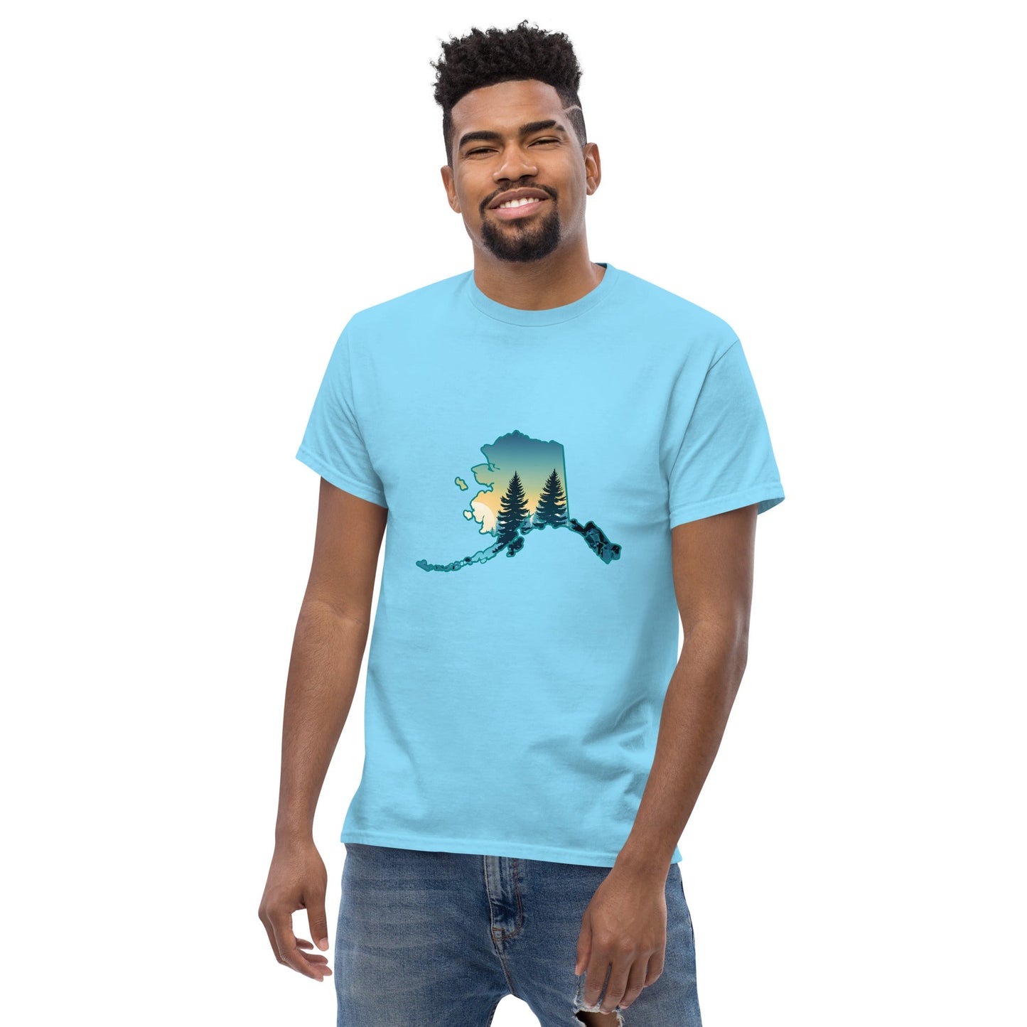 Alaska Sunset Forest Men's Classic Tee - Men's Shirts - Discovery Co.