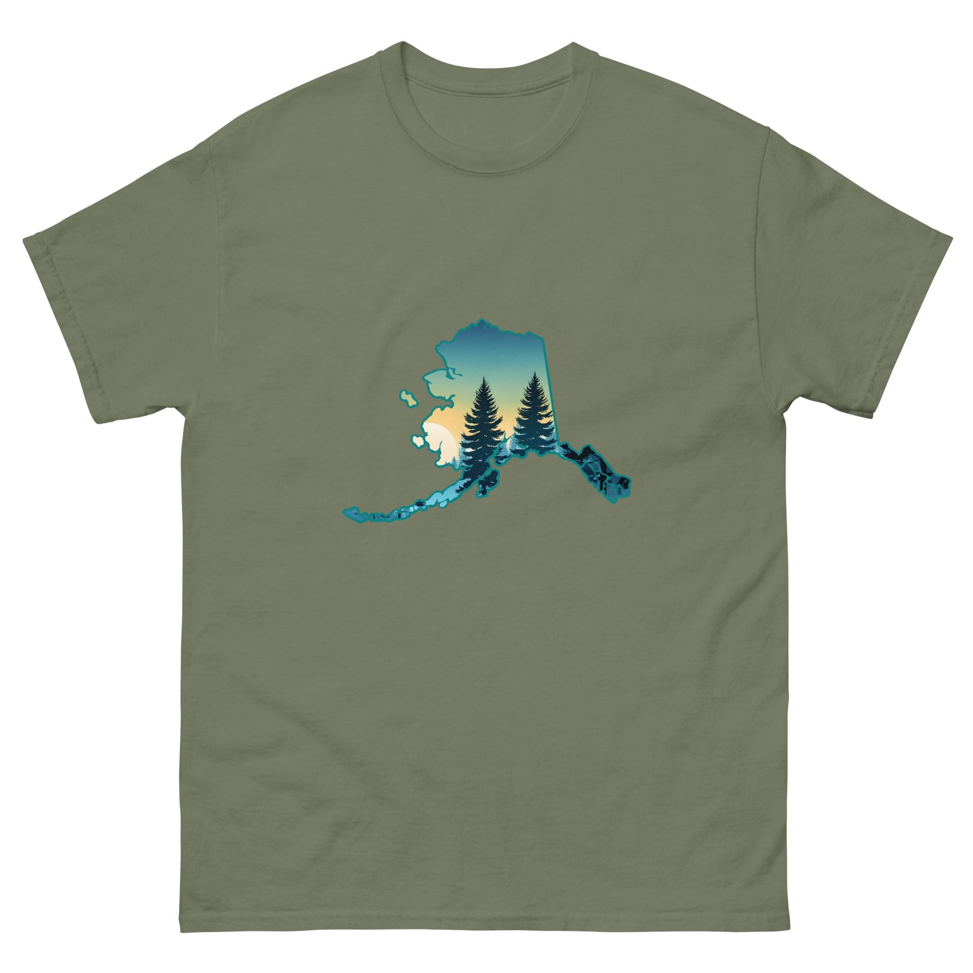 Alaska Sunset Forest Men's Classic Tee - Men's Shirts - Discovery Co.