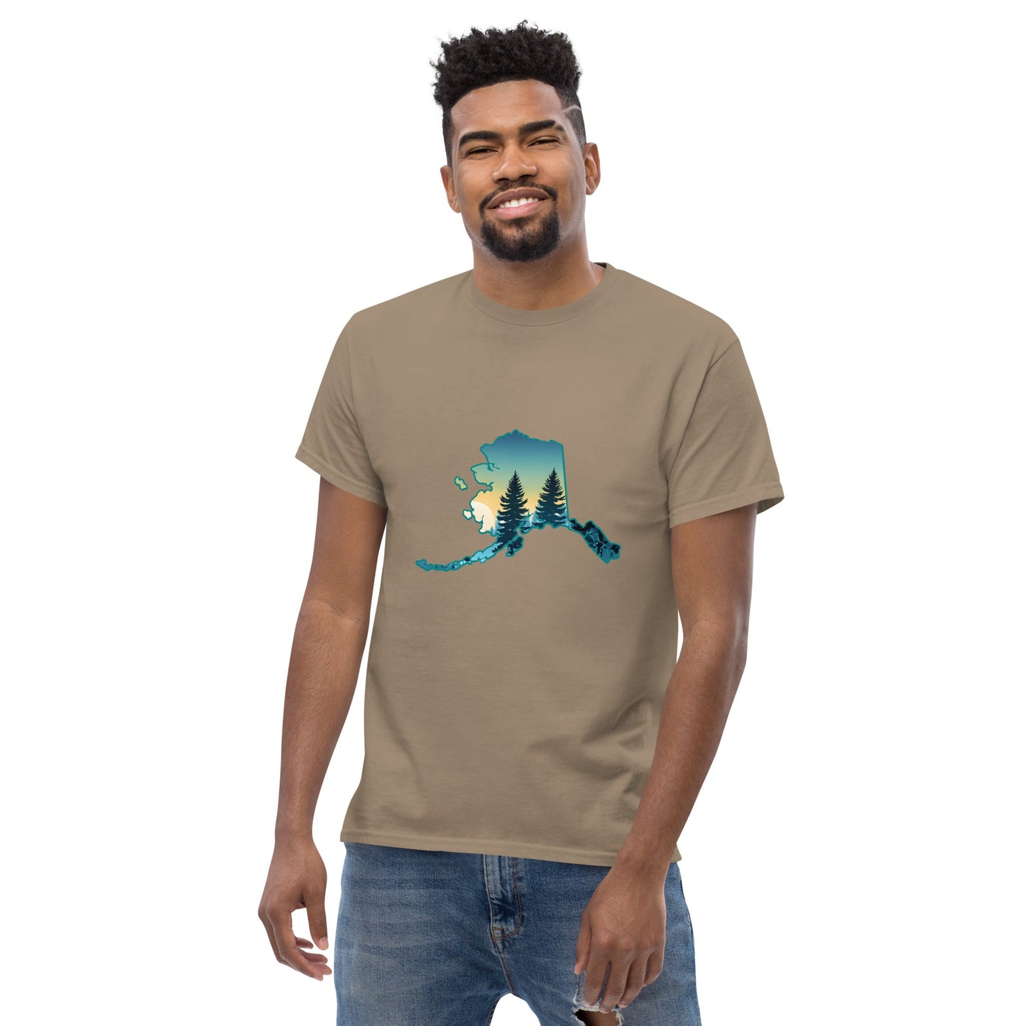 Alaska Sunset Forest Men's Classic Tee - Men's Shirts - Discovery Co.