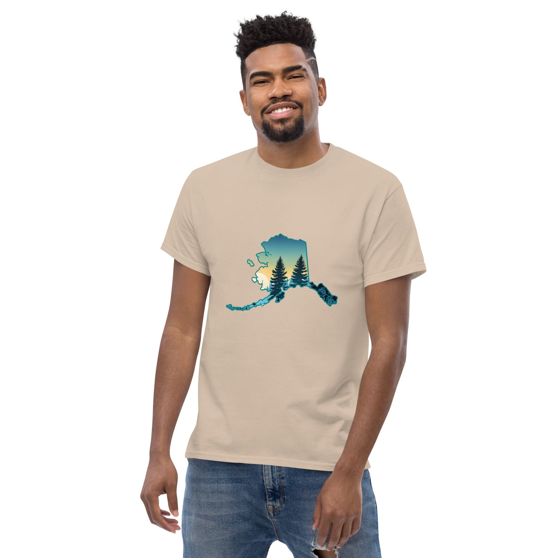 Alaska Sunset Forest Men's Classic Tee - Men's Shirts - Discovery Co.