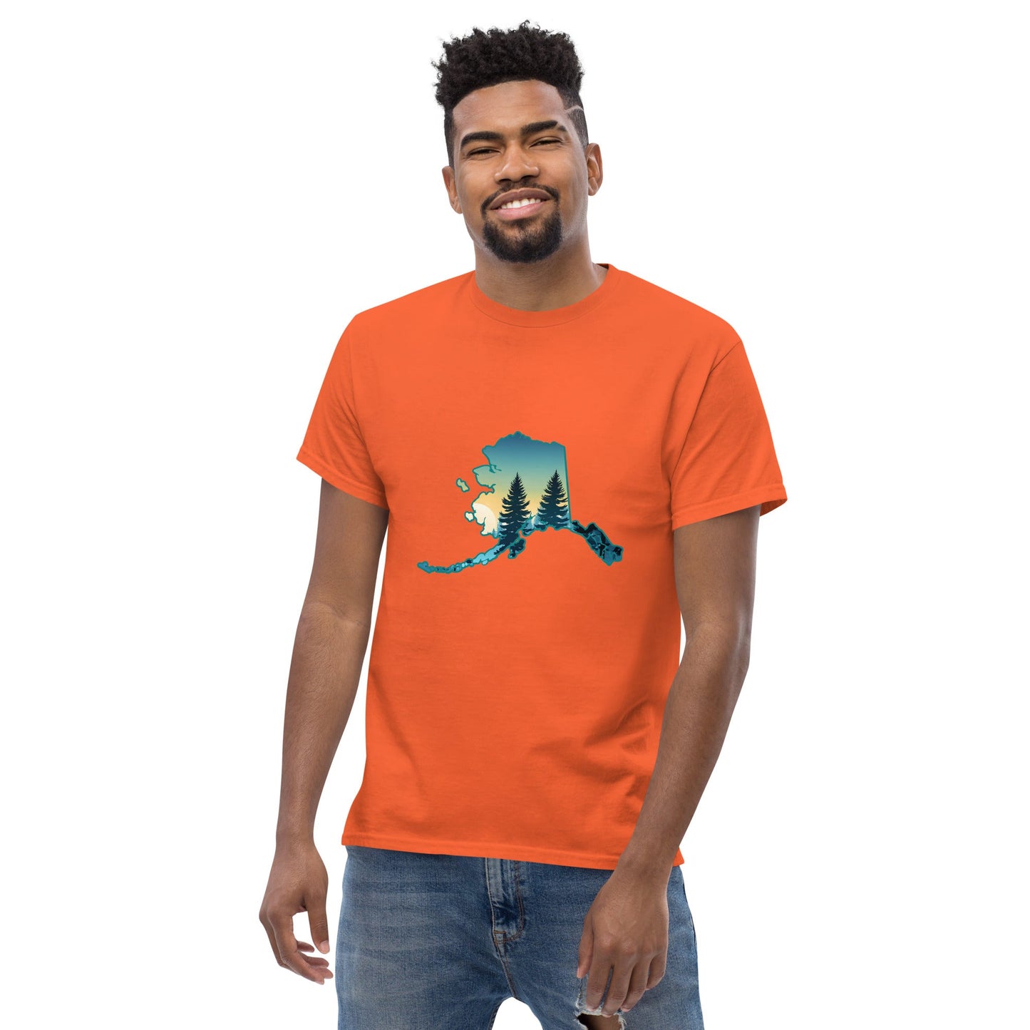 Alaska Sunset Forest Men's Classic Tee - Men's Shirts - Discovery Co.