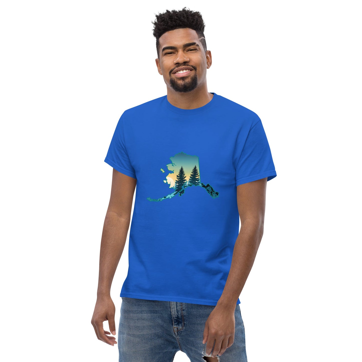 Alaska Sunset Forest Men's Classic Tee - Men's Shirts - Discovery Co.