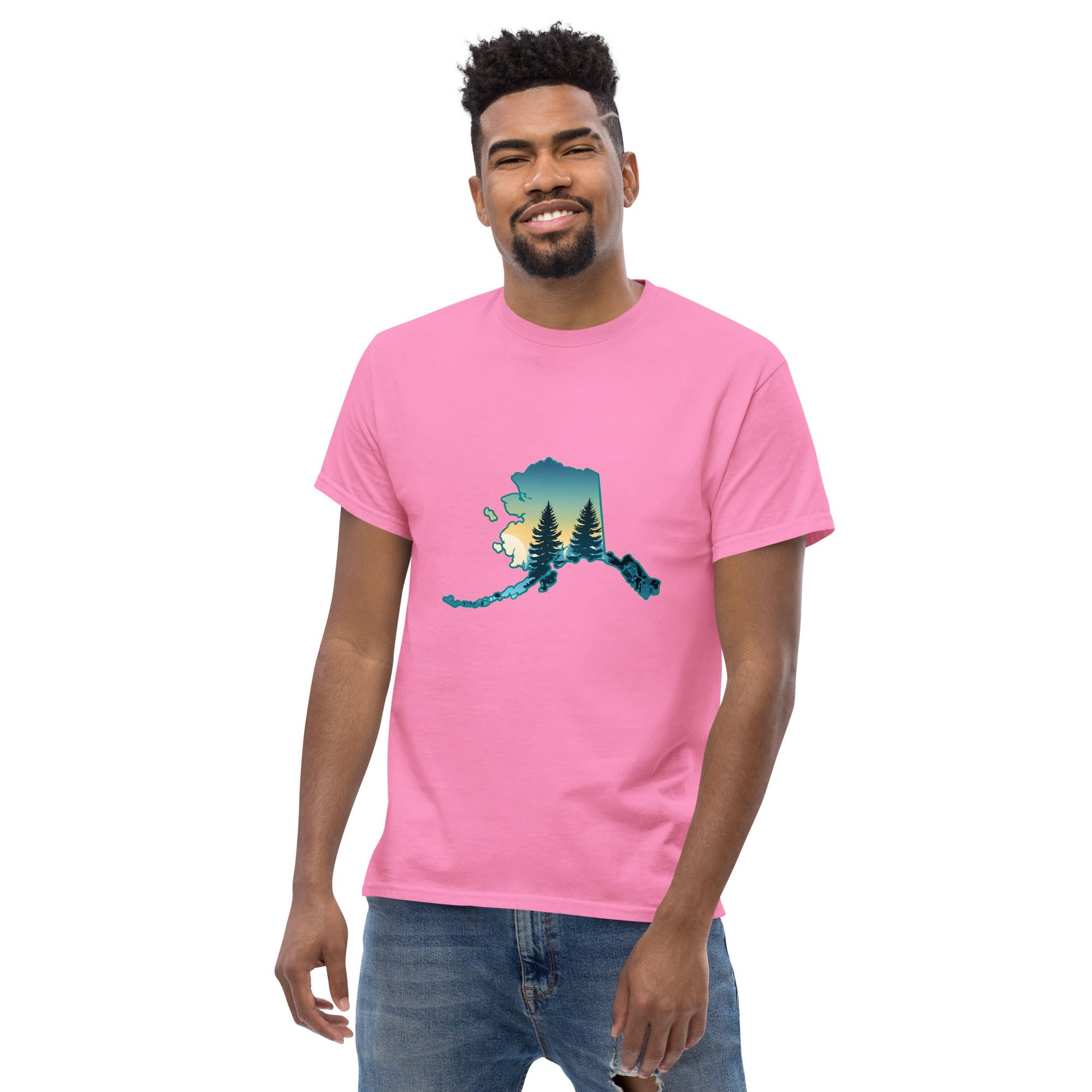 Alaska Sunset Forest Men's Classic Tee - Men's Shirts - Discovery Co.