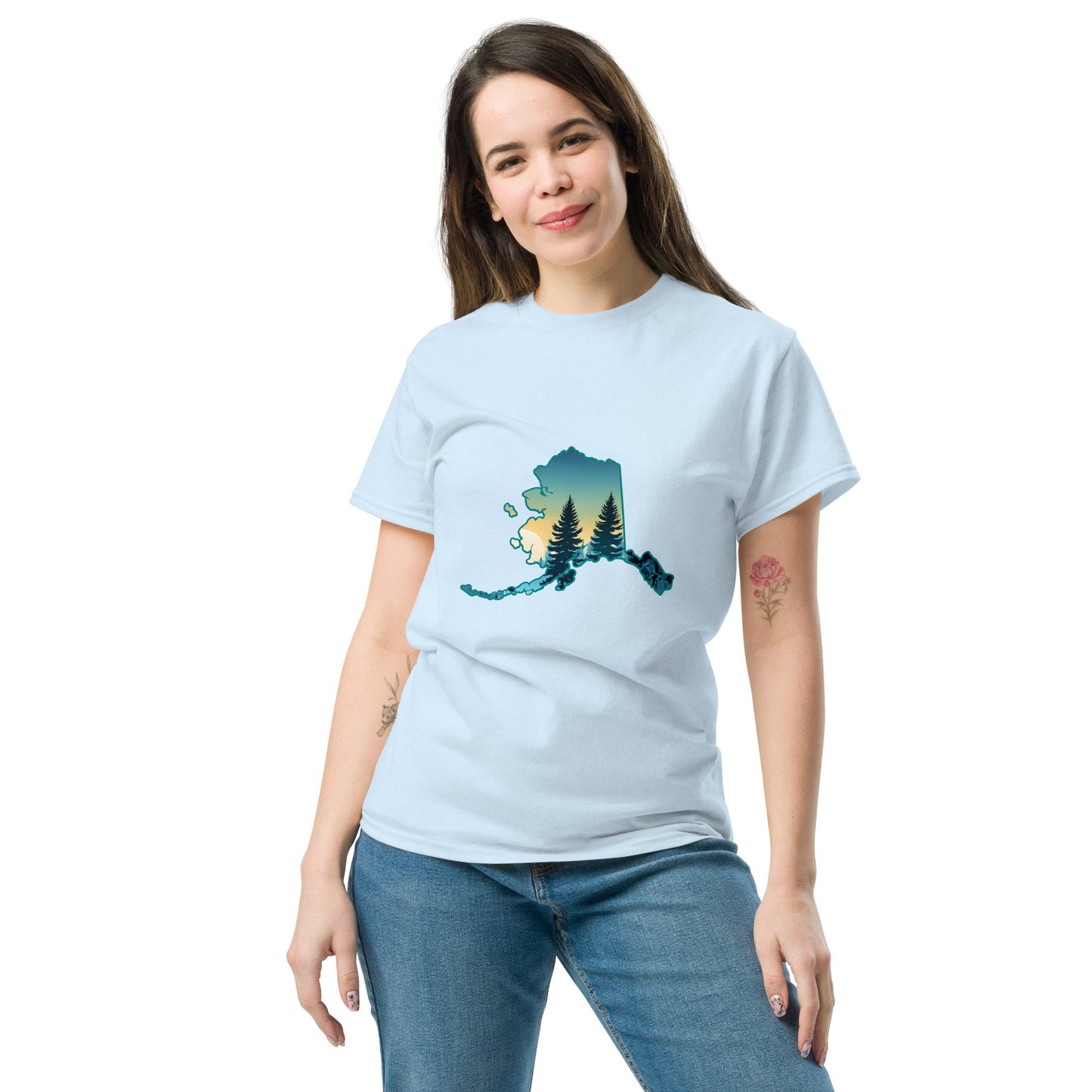 Alaska Sunset Forest Women's Classic Tee - Women's Shirts - Discovery Co.