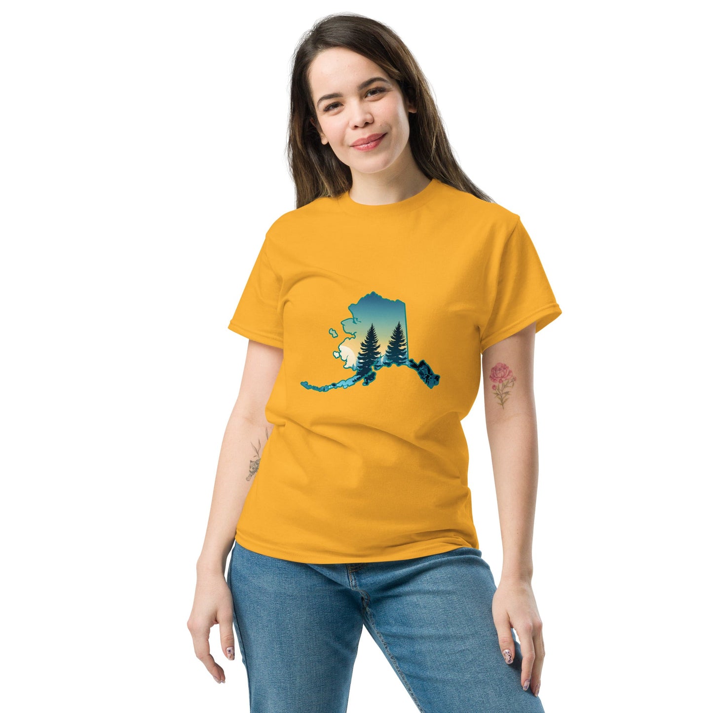 Alaska Sunset Forest Women's Classic Tee - Women's Shirts - Discovery Co.