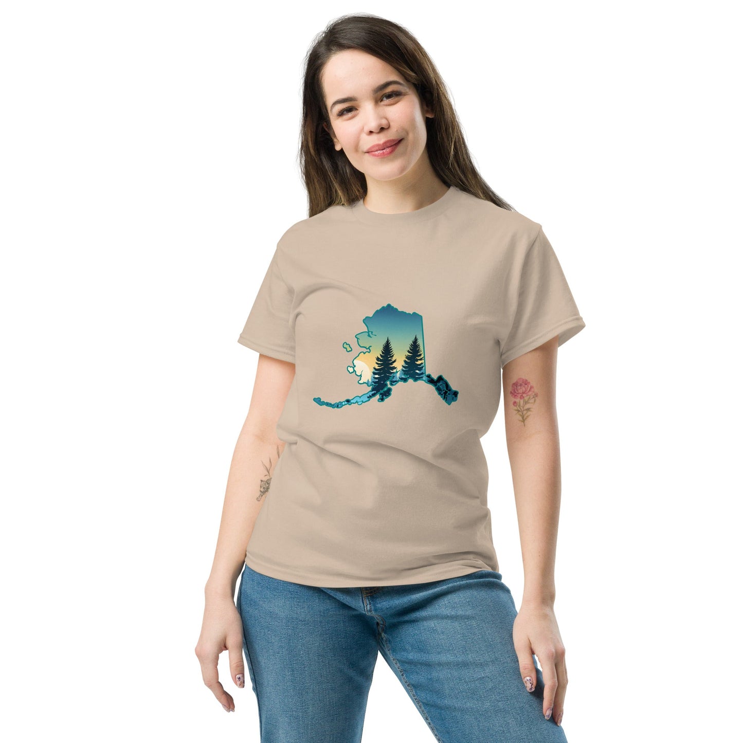 Alaska Sunset Forest Women's Classic Tee - Women's Shirts - Discovery Co.