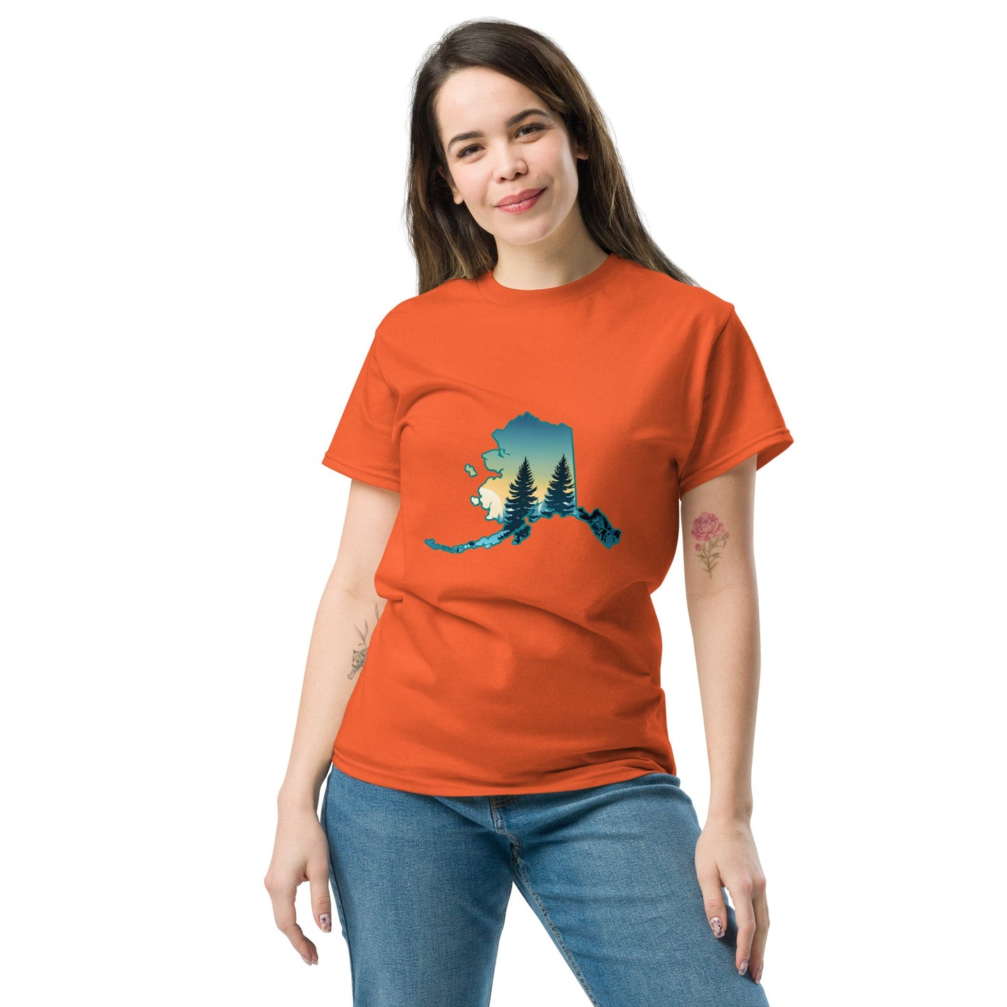 Alaska Sunset Forest Women's Classic Tee - Women's Shirts - Discovery Co.