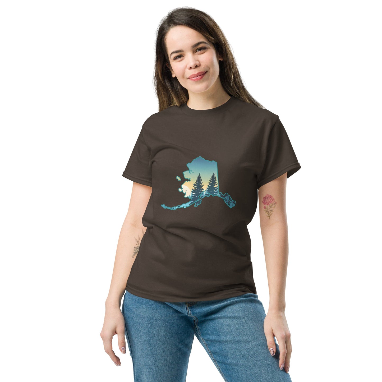 Alaska Sunset Forest Women's Classic Tee - Women's Shirts - Discovery Co.