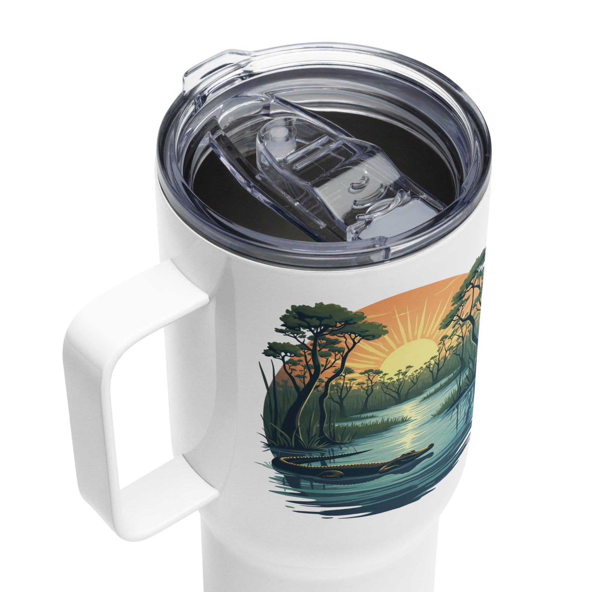 Alligator Travel Mug With Handle (25 oz and 40 oz) - Travel Mug - Discovery Co.
