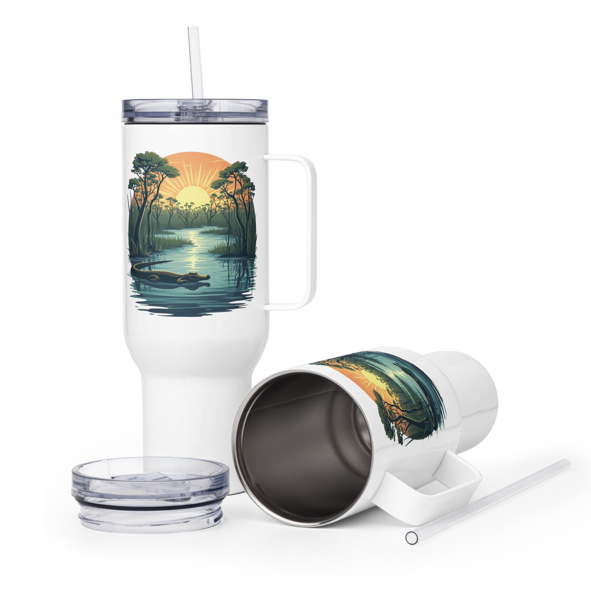 Alligator Travel Mug With Handle (25 oz and 40 oz) - Travel Mug - Discovery Co.