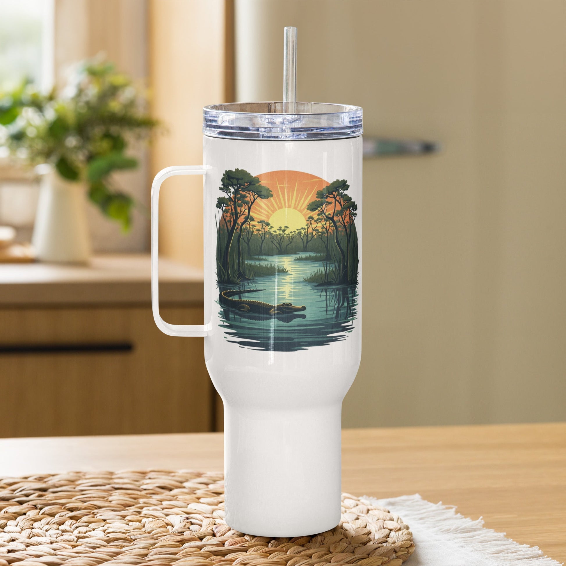 Alligator Travel Mug With Handle (25 oz and 40 oz) - Travel Mug - Discovery Co.