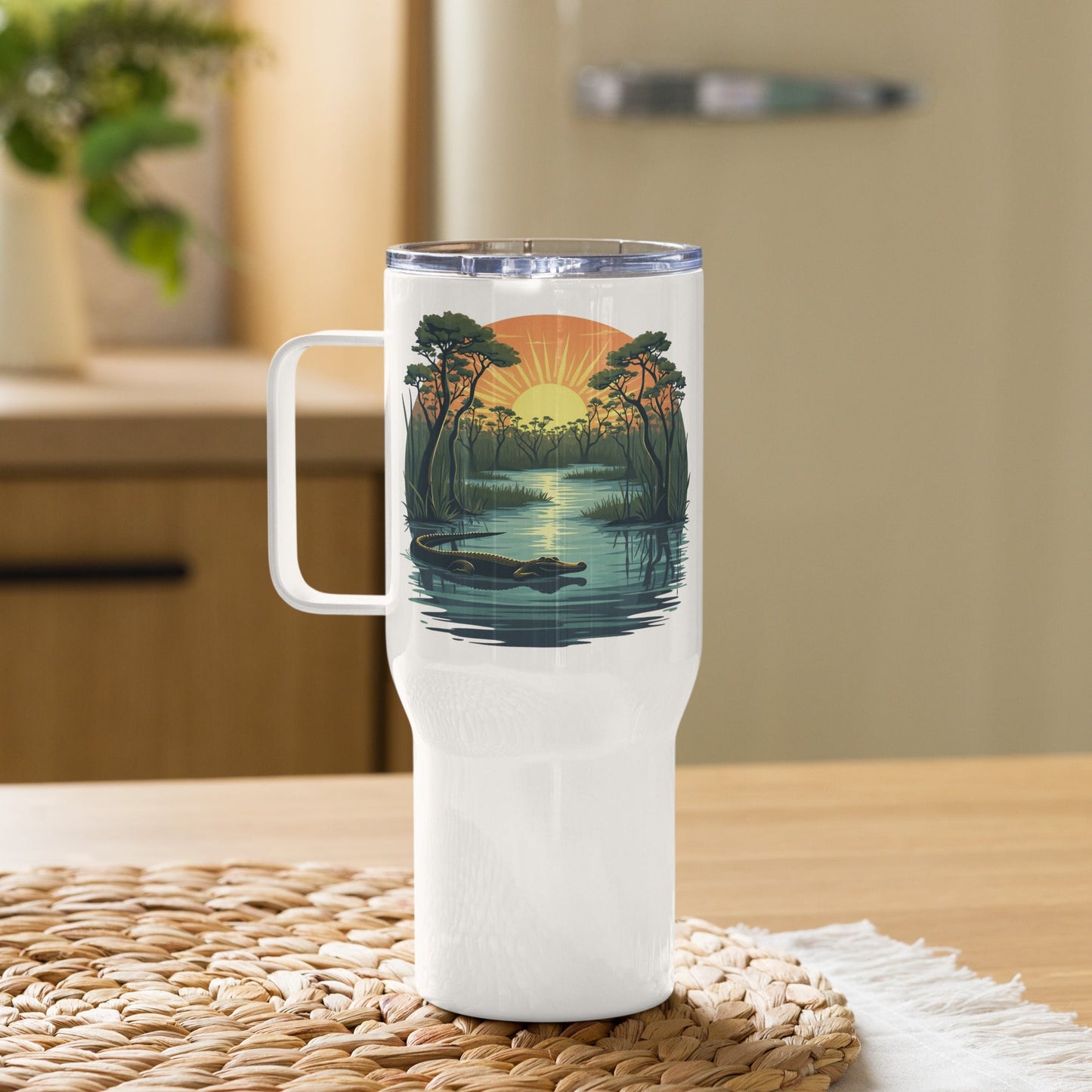 Alligator Travel Mug With Handle (25 oz and 40 oz) - Travel Mug - Discovery Co.