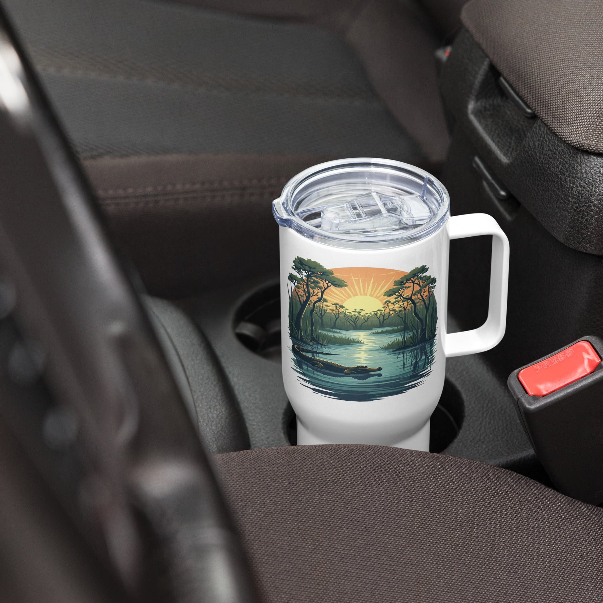 Alligator Travel Mug With Handle (25 oz and 40 oz) - Travel Mug - Discovery Co.