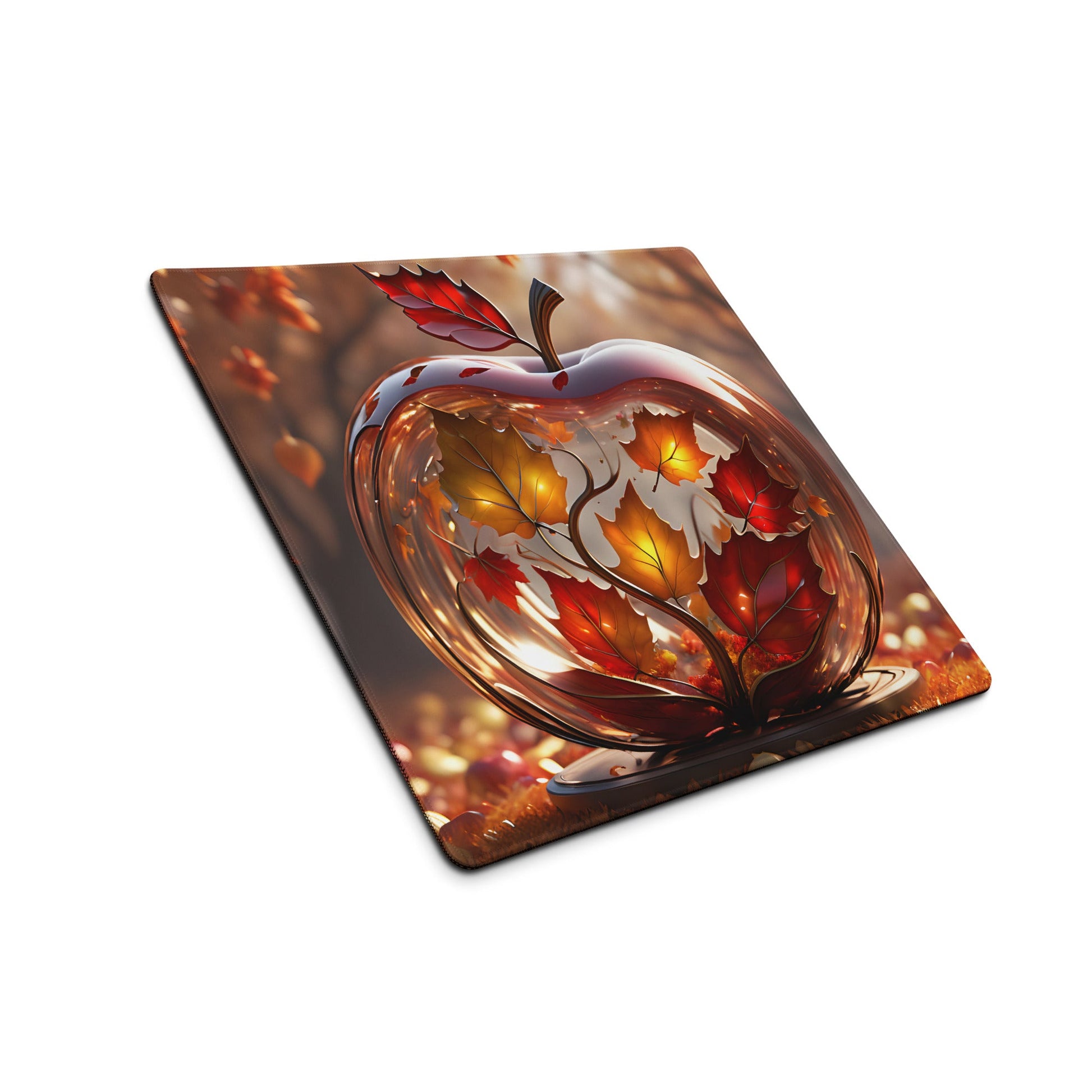 Apple With Maple Leaves Gaming Mouse Pad - Mouse Pads - Discovery Co.