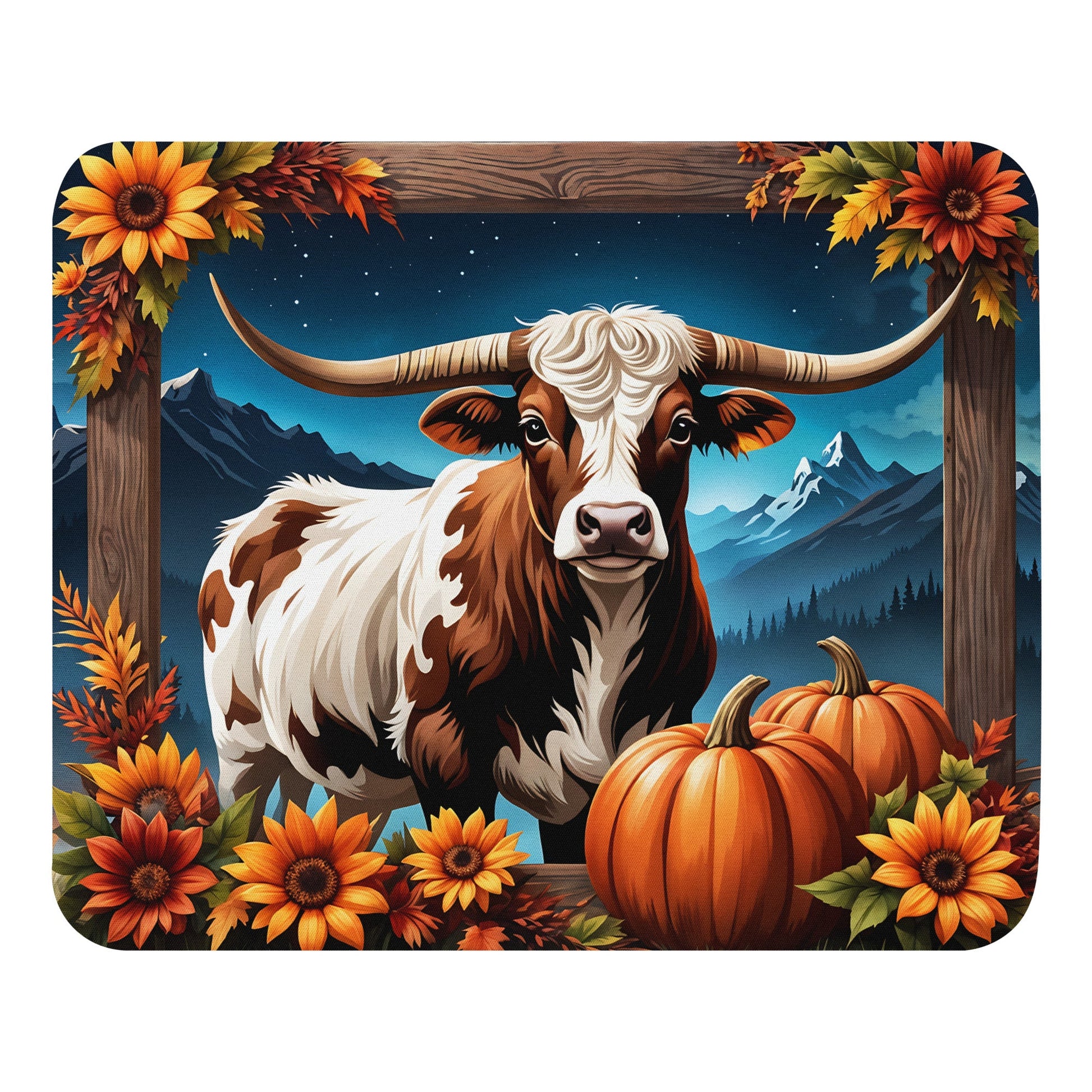 Autumn Longhorn Mouse Pad - Mouse Pads - Discovery Co.