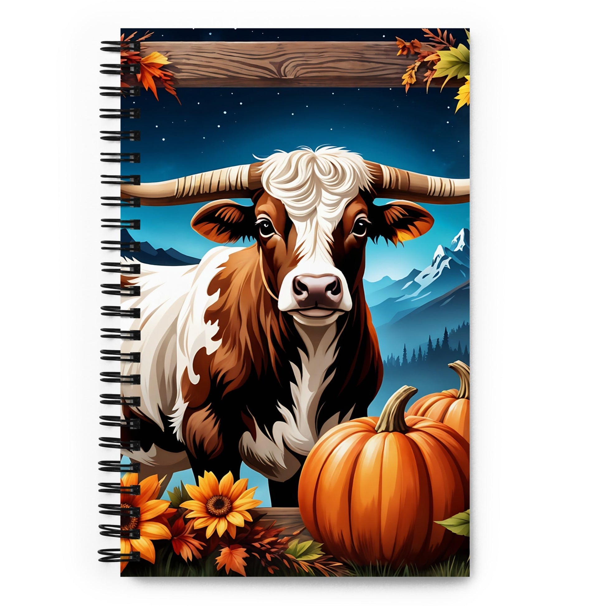 Autumn Longhorn Spiral Notebook - Spiral Notebooks - Discovery Co.