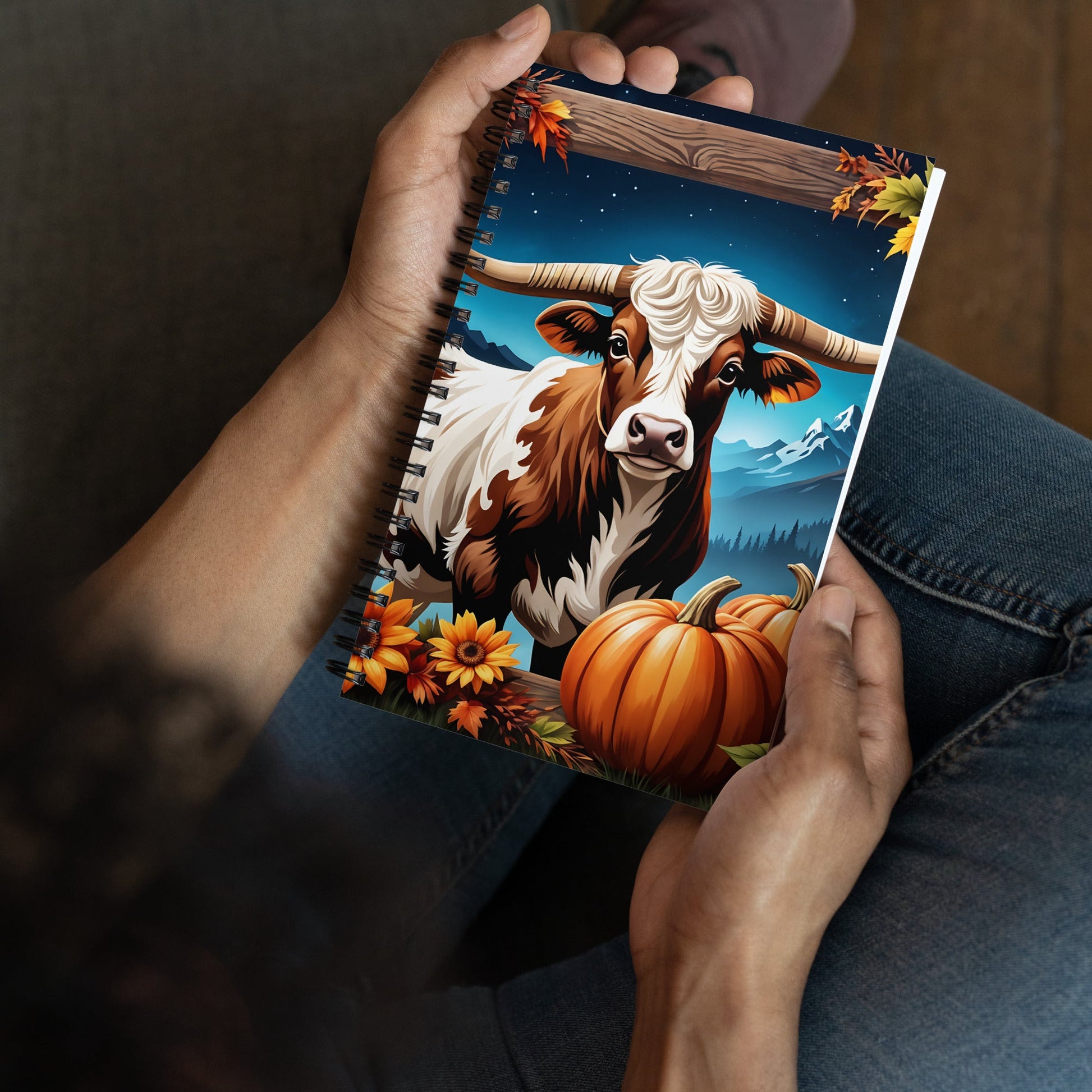 Autumn Longhorn Spiral Notebook - Spiral Notebooks - Discovery Co.