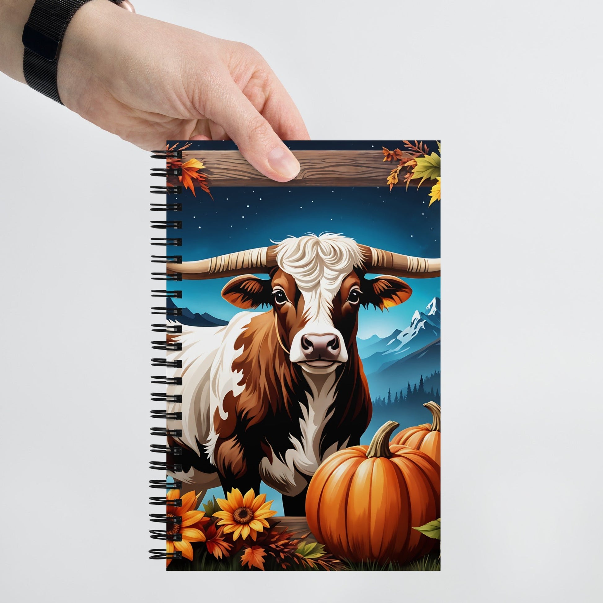 Autumn Longhorn Spiral Notebook - Spiral Notebooks - Discovery Co.