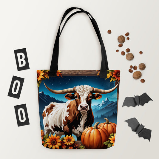 Autumn Longhorn Tote Bag - Tote Bags - Discovery Co.