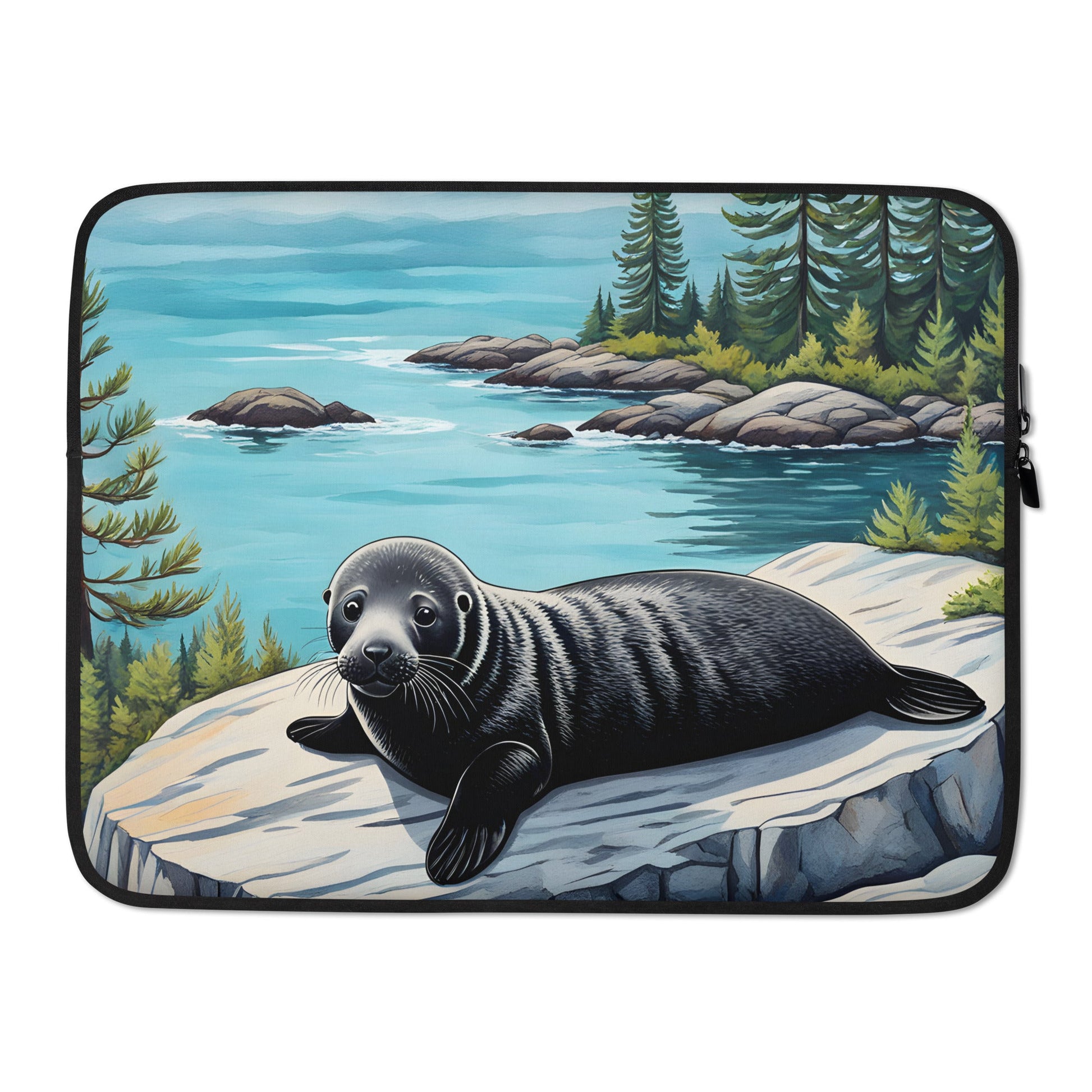 Baby Seal On A Rock Laptop Sleeve - Laptop Cases - Discovery Co.