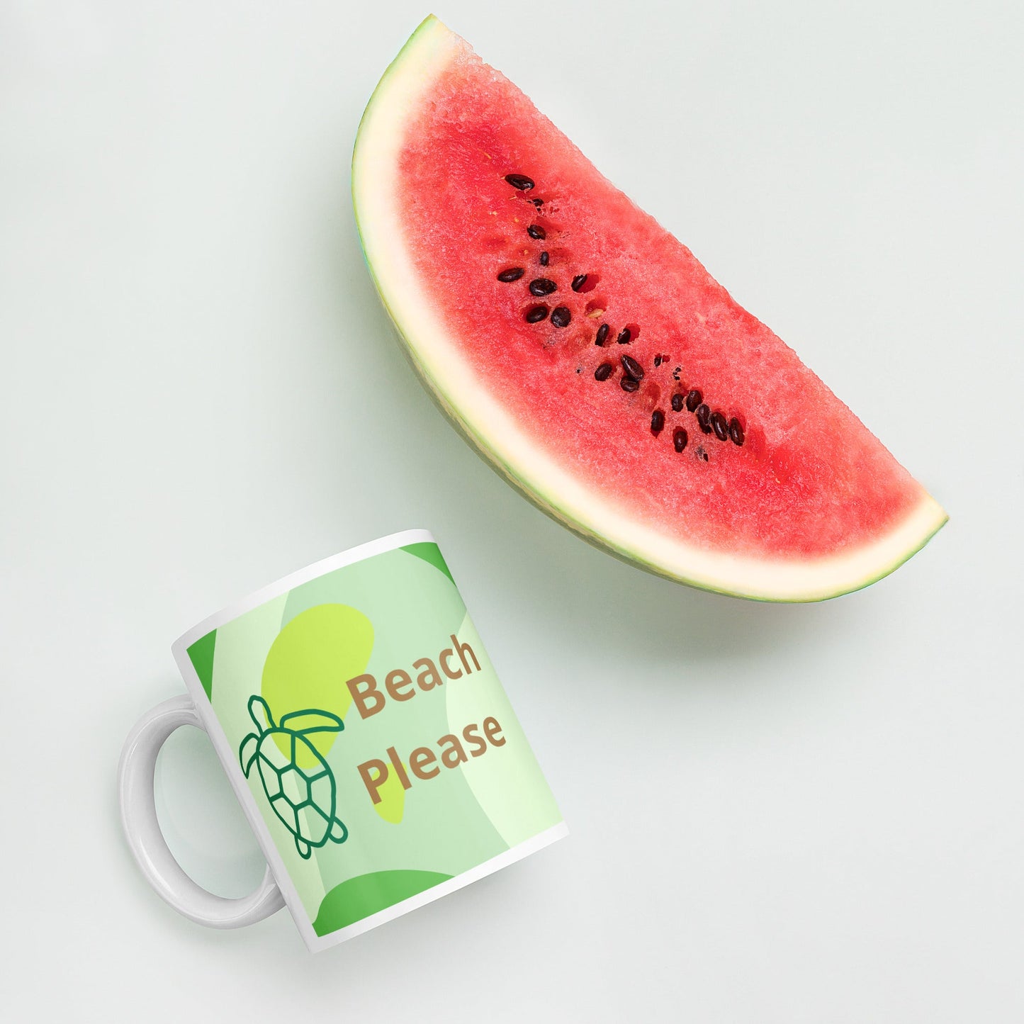 Beach Please White Glossy Mug (11 oz, 15 oz, 20 oz) - Mugs - Discovery Co.