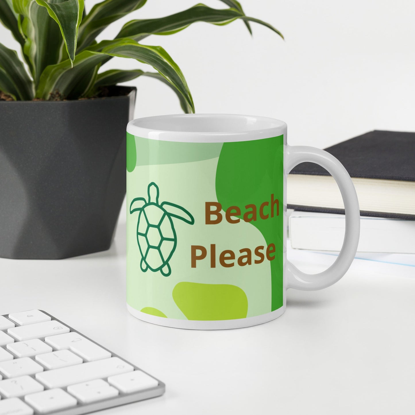 Beach Please White Glossy Mug (11 oz, 15 oz, 20 oz) - Mugs - Discovery Co.