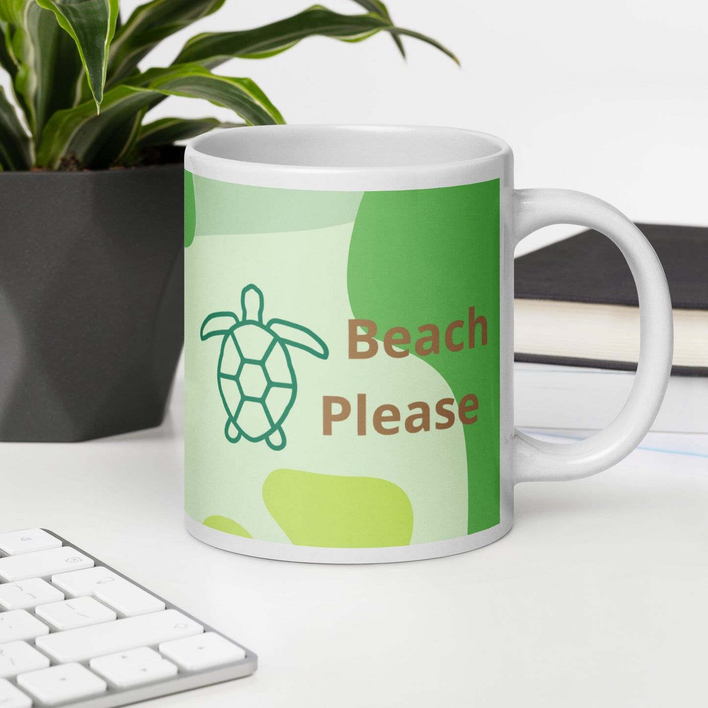 Beach Please White Glossy Mug (11 oz, 15 oz, 20 oz) - Mugs - Discovery Co.