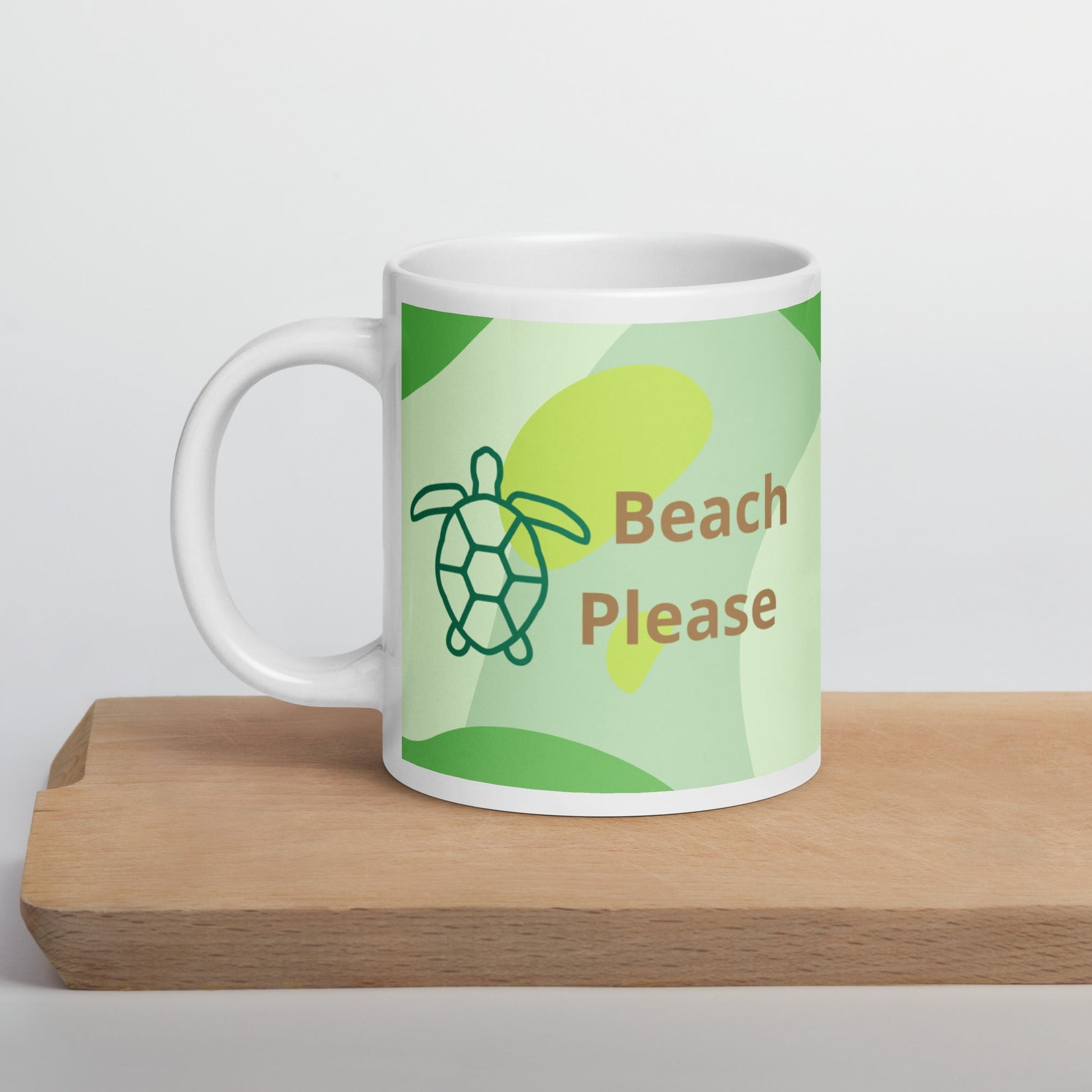 Beach Please White Glossy Mug (11 oz, 15 oz, 20 oz) - Mugs - Discovery Co.