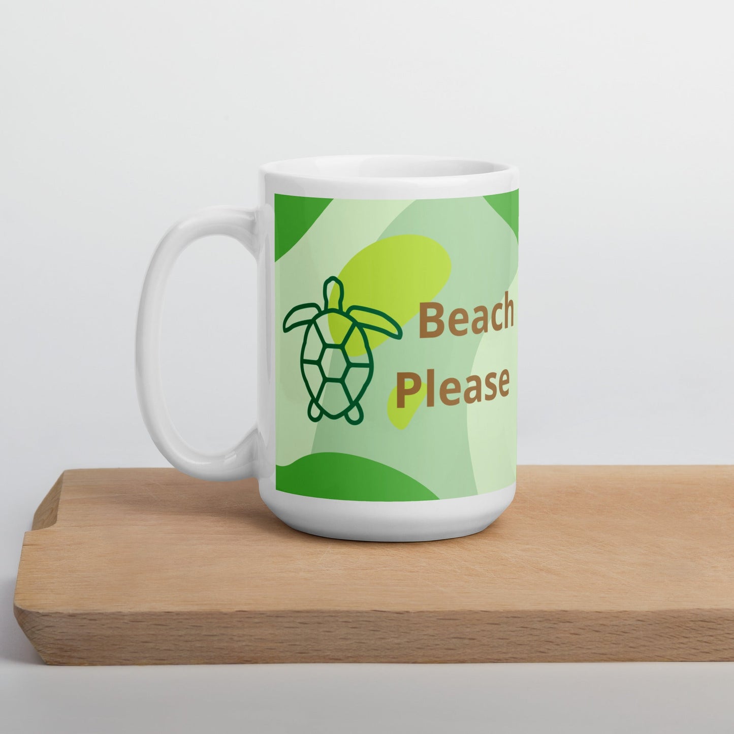 Beach Please White Glossy Mug (11 oz, 15 oz, 20 oz) - Mugs - Discovery Co.