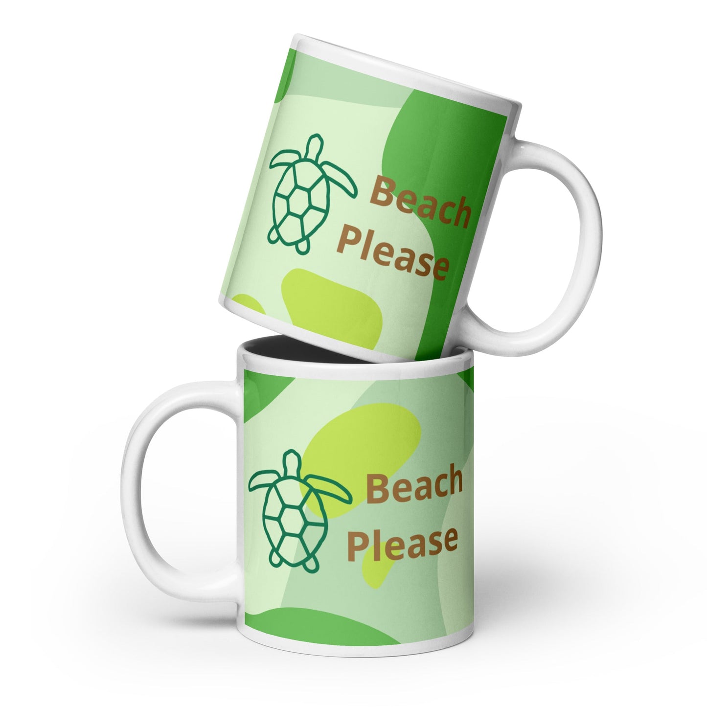 Beach Please White Glossy Mug (11 oz, 15 oz, 20 oz) - Mugs - Discovery Co.