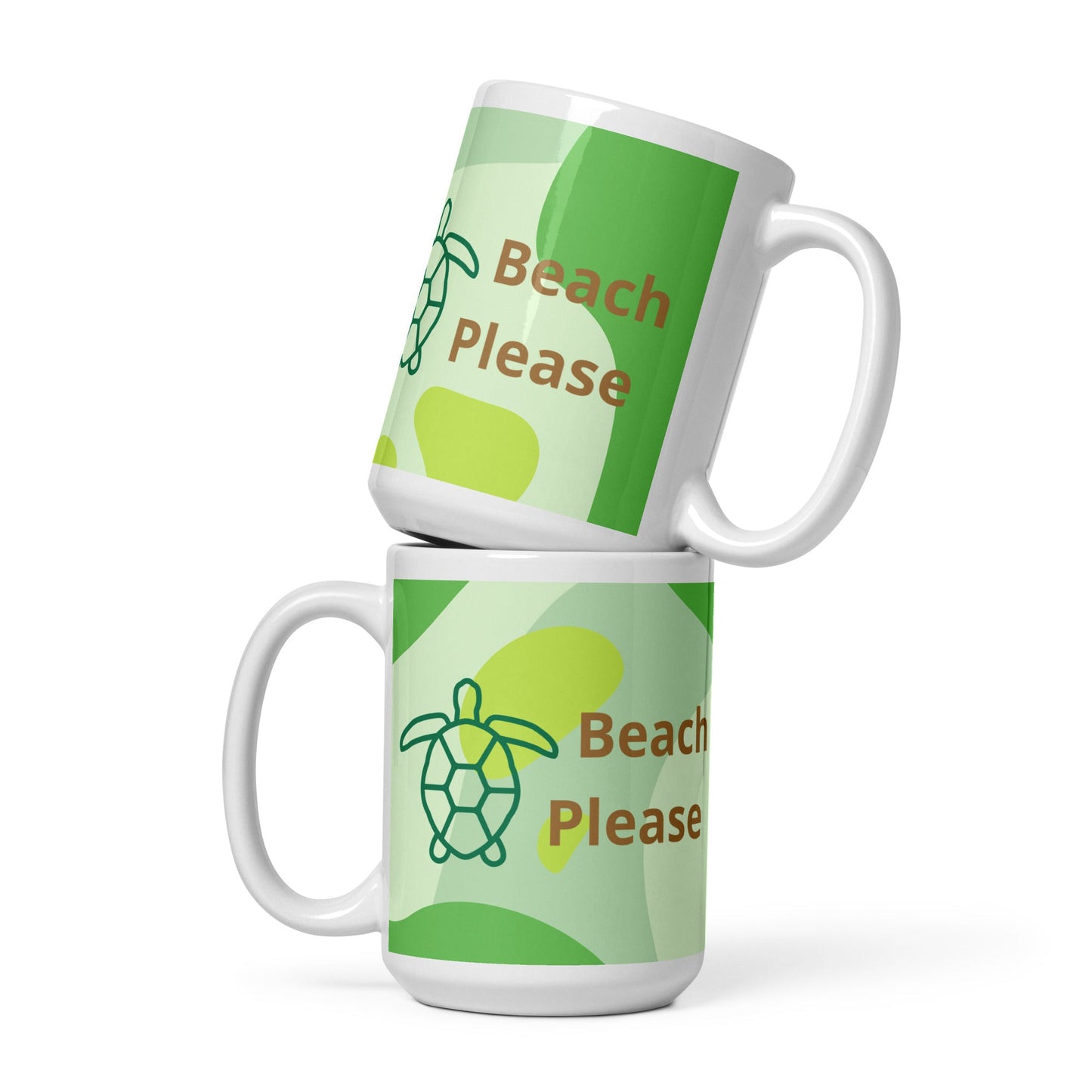 Beach Please White Glossy Mug (11 oz, 15 oz, 20 oz) - Mugs - Discovery Co.