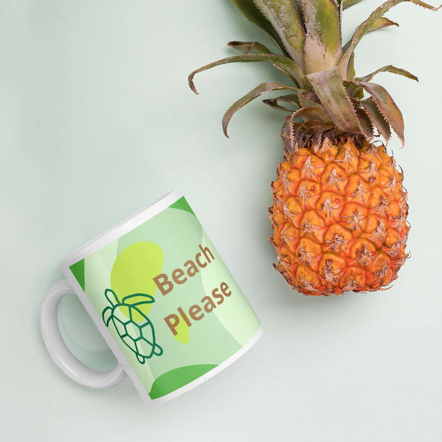 Beach Please White Glossy Mug (11 oz, 15 oz, 20 oz) - Mugs - Discovery Co.