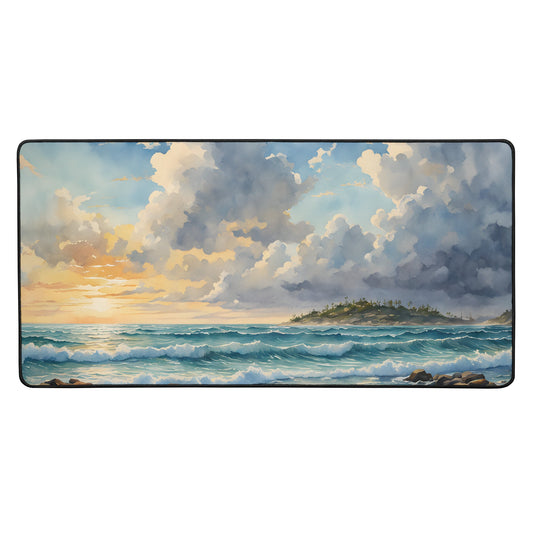 Beach Sunrise Watercolor Desk Mat - Mouse Pads - Discovery Co.