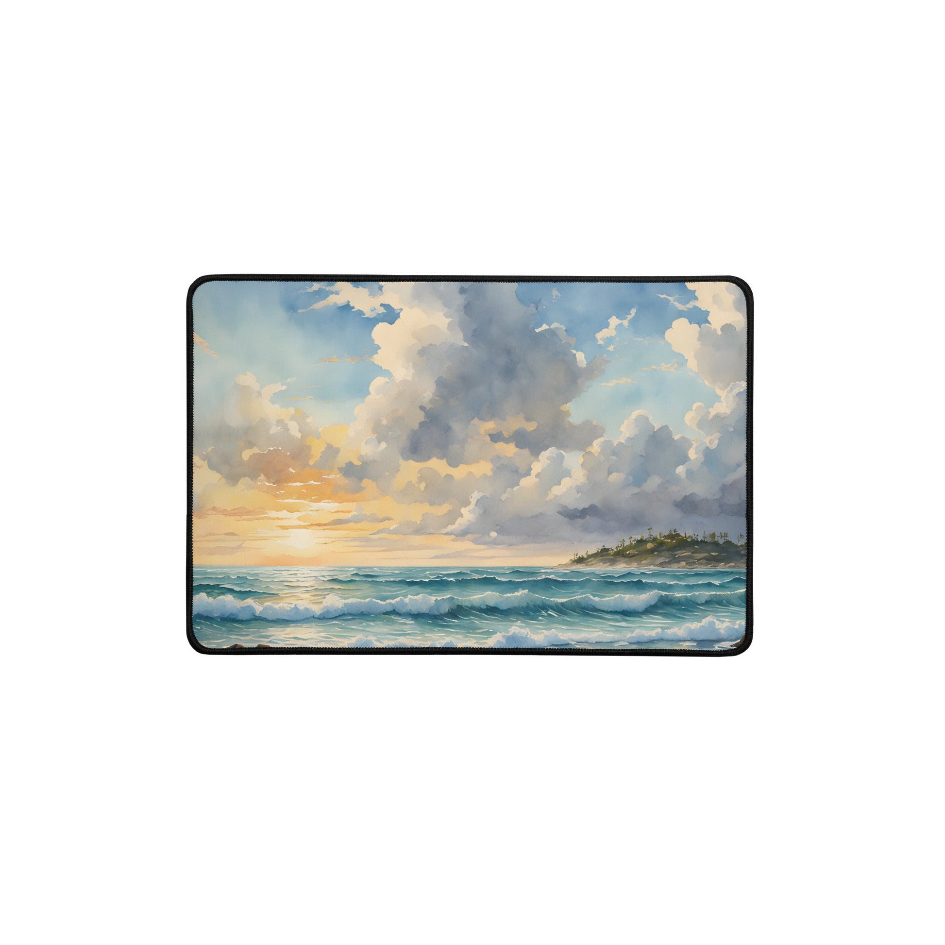Beach Sunrise Watercolor Desk Mat - Mouse Pads - Discovery Co.